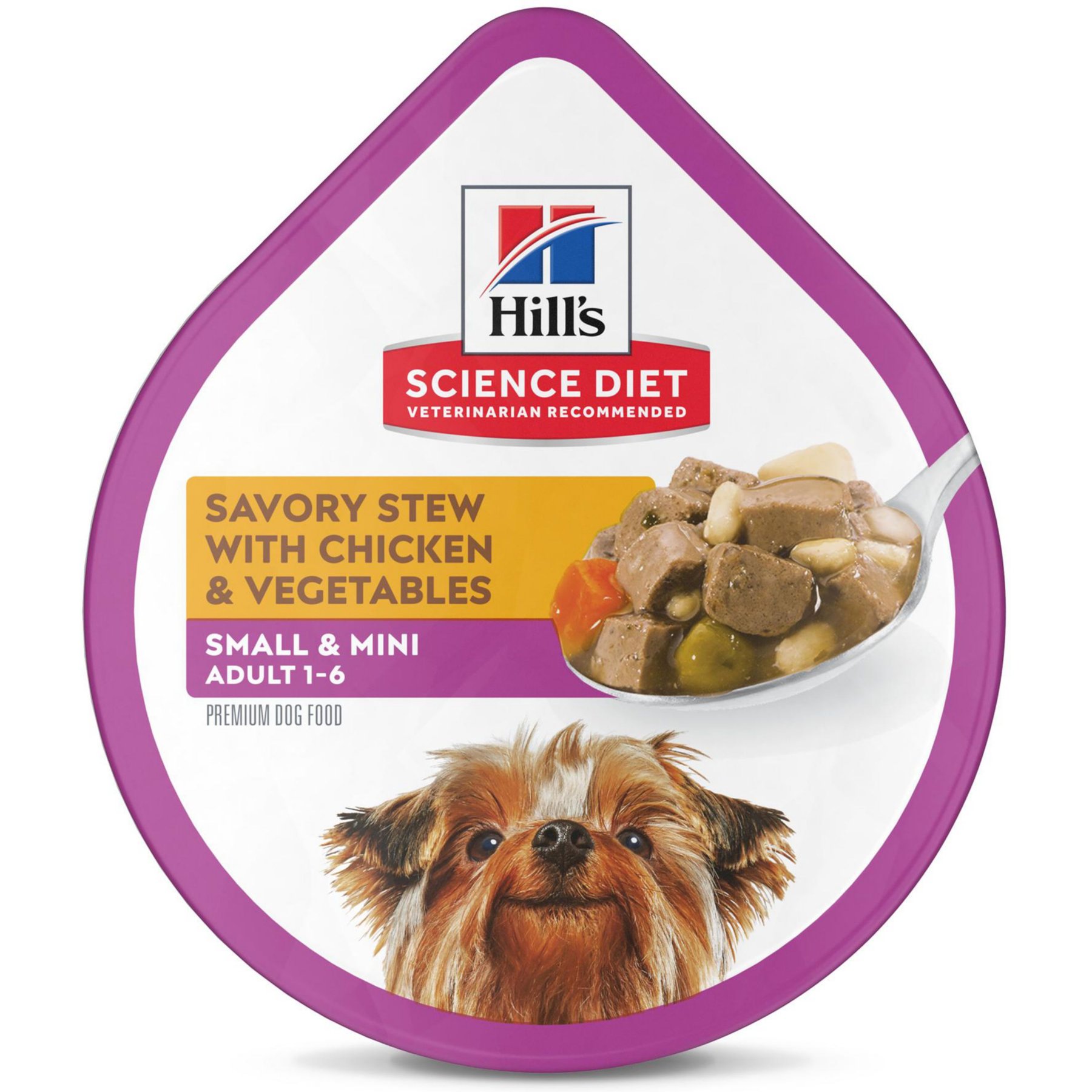 Hill's Science Diet Adult Small Breed & Mini Breed Savory Stew Chicken & Vegetable Wet Dog Food Trays