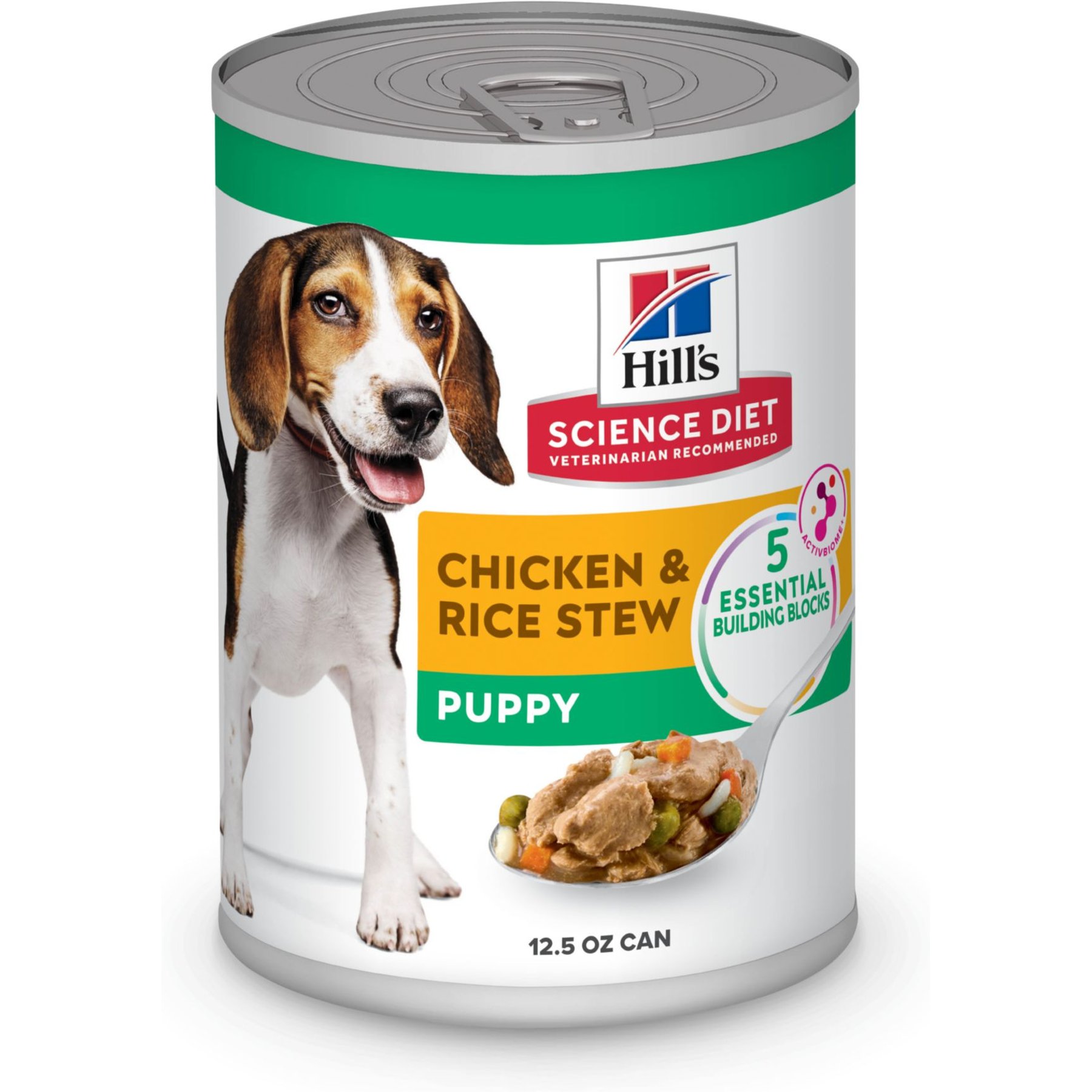 Hill's Science Diet Puppy Chicken & Rice Stew Recipe Wet Dog Food, 12.5-oz can, case of 12