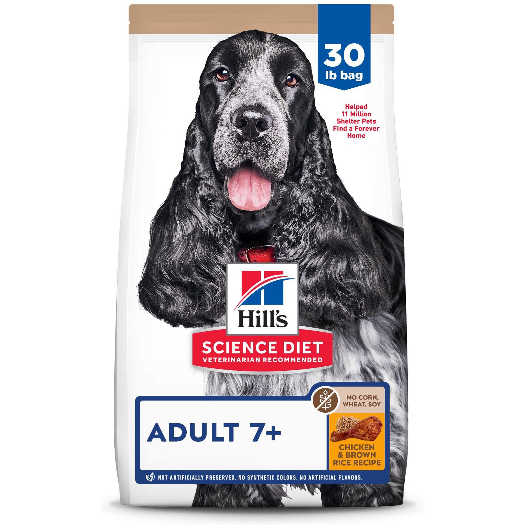 Hill's Science Diet Senior Adult 7+ Chicken & Brown Rice Recipe No Corn, Wheat or Soy Dry Dog Food