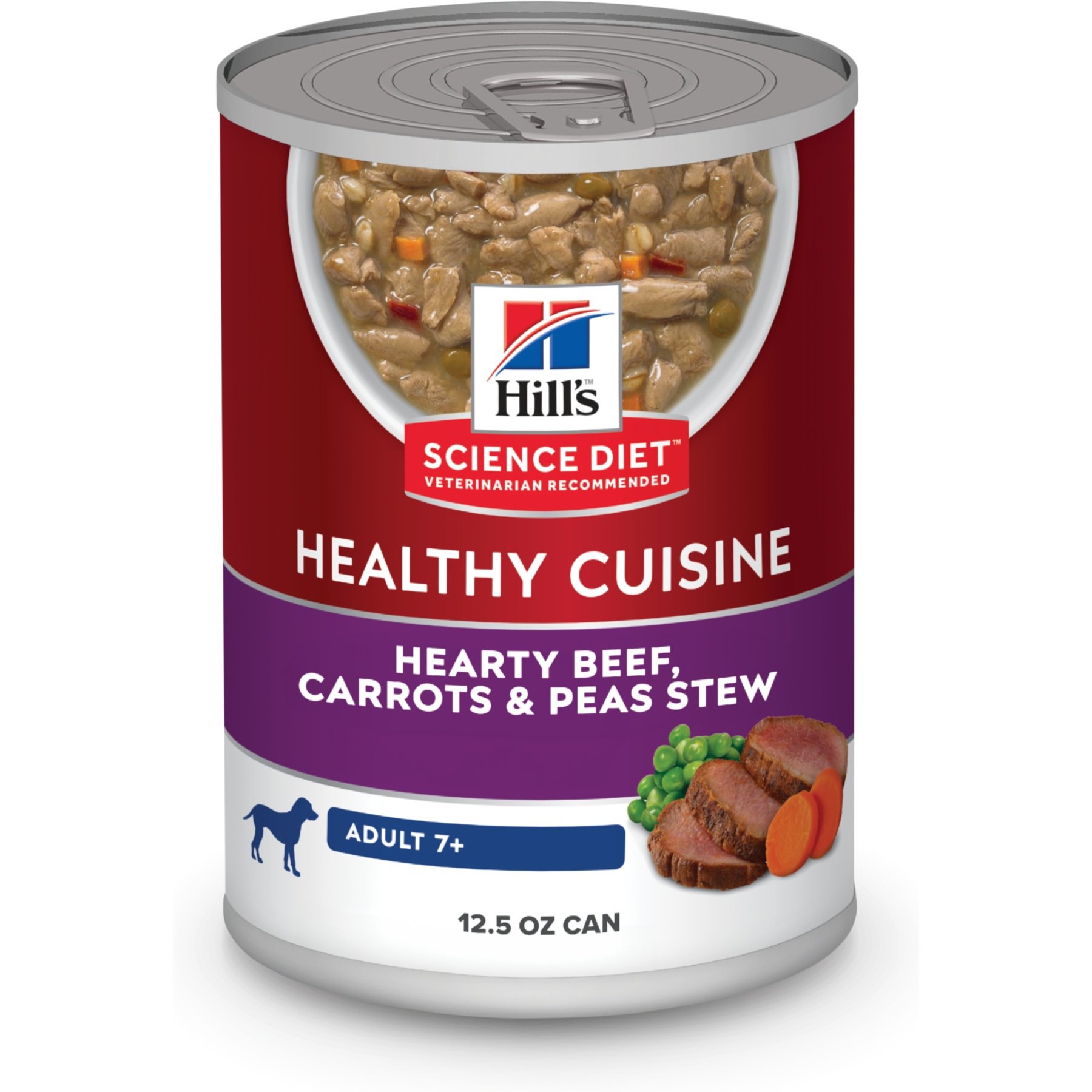 Hill's Science Diet Senior Adult 7+ Healthy Cuisine Hearty Beef, Carrots & Peas Stew Wet Dog Food