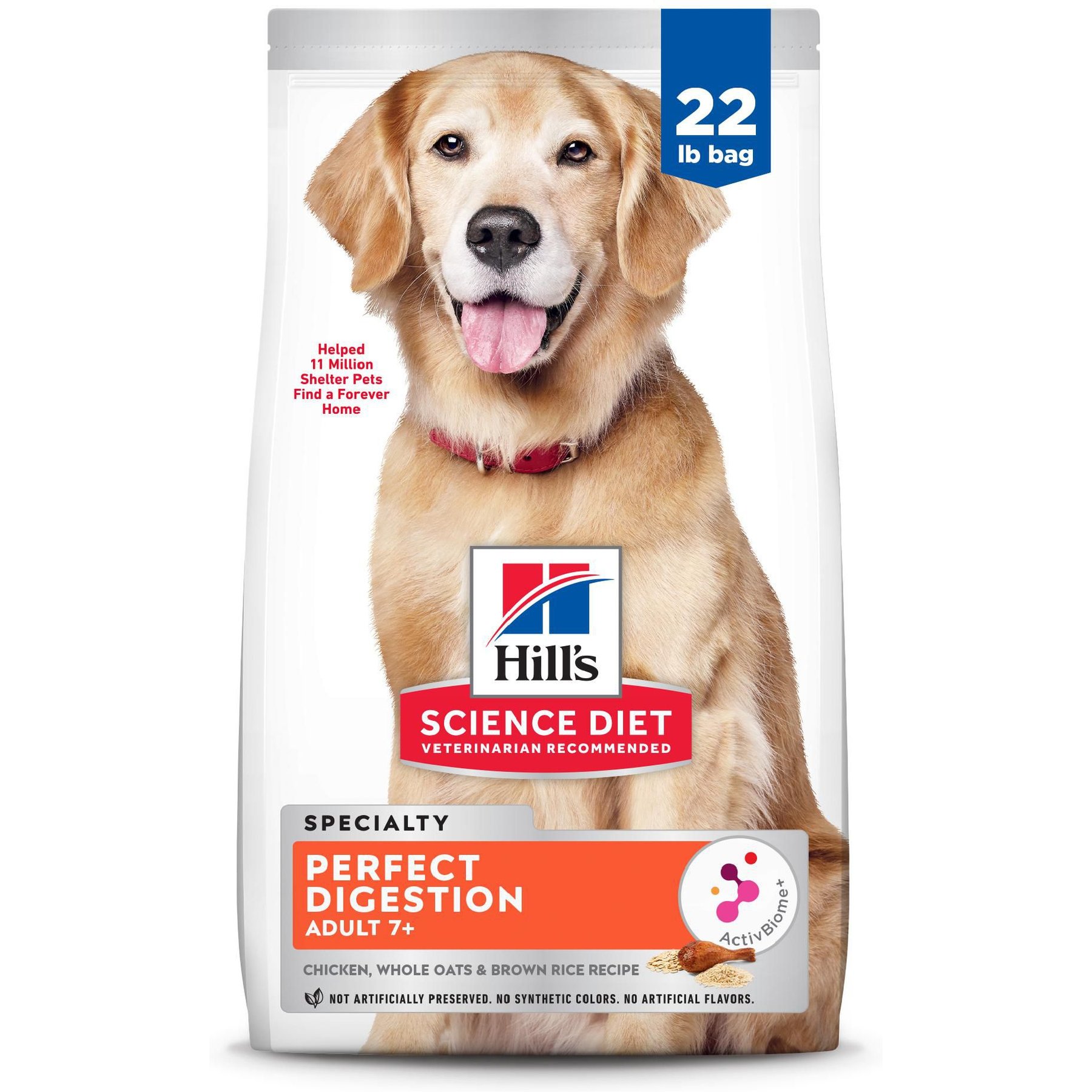 Hill's Science Diet Senior Adult 7+ Perfect Digestion Chicken Dry Dog Food