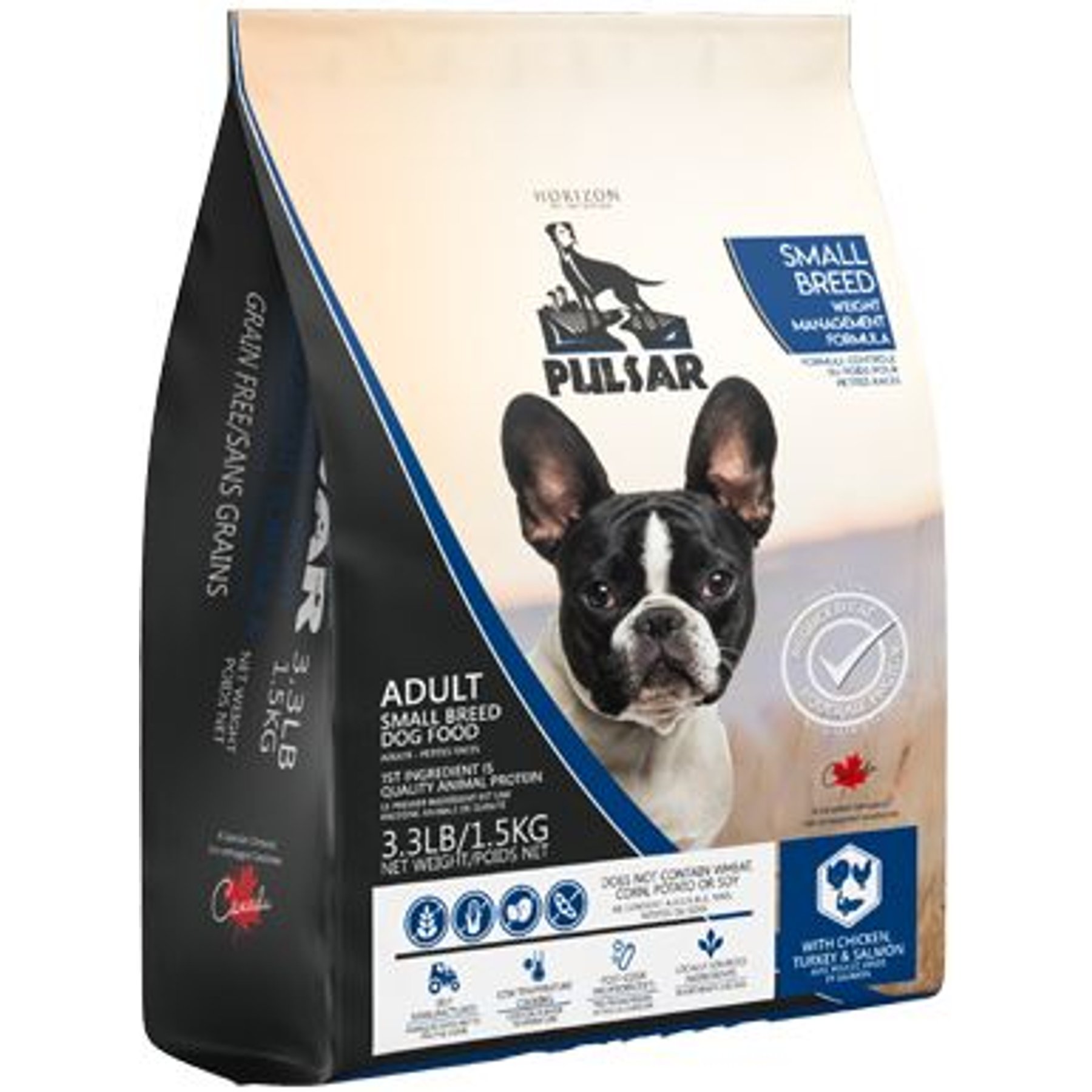 Horizon Pulsar Weight Management Adult Grain-Free Chicken, Turkey & Salmon Small Breed Dry Dog Food