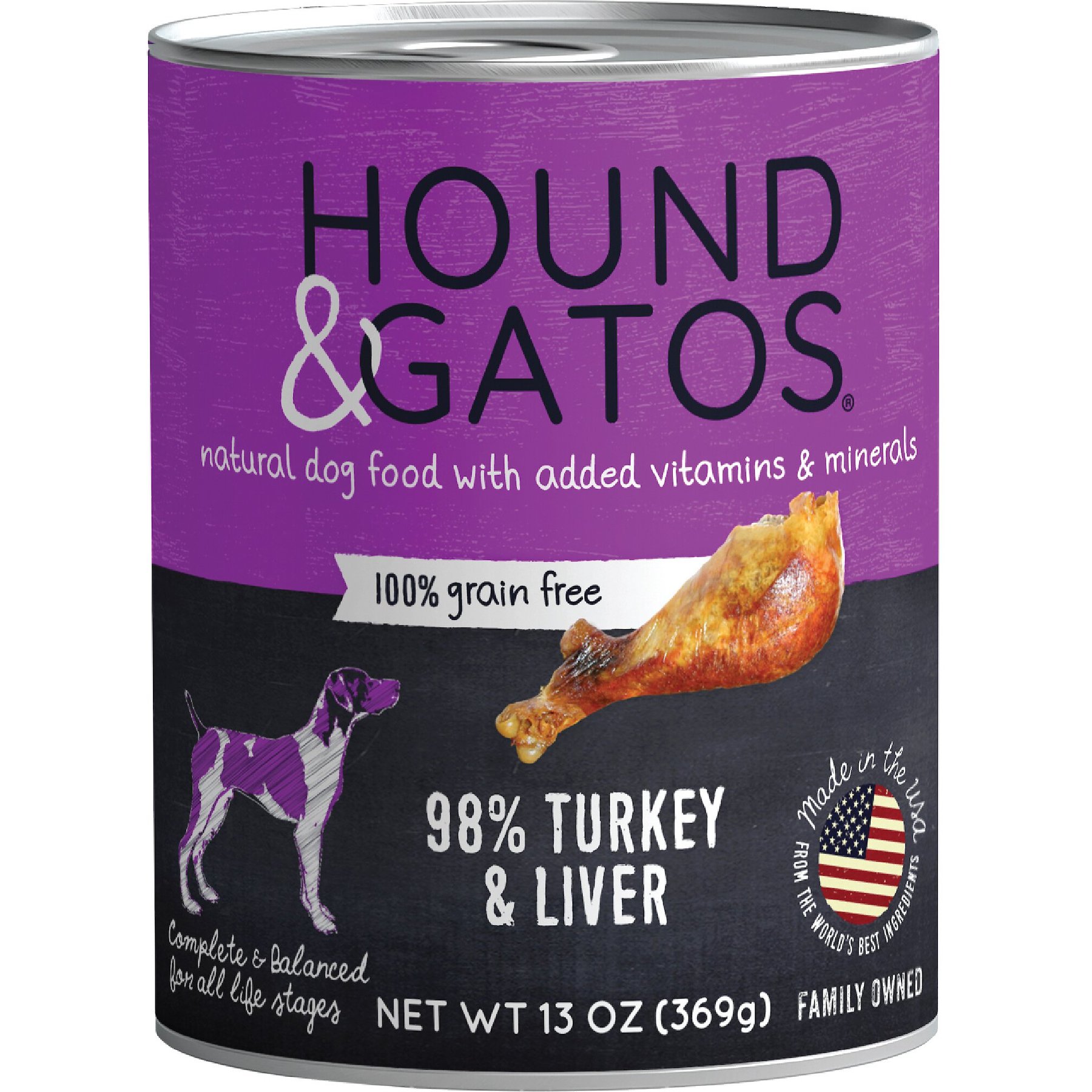 Hound & Gatos 98% Turkey & Liver Grain-Free Dog Food