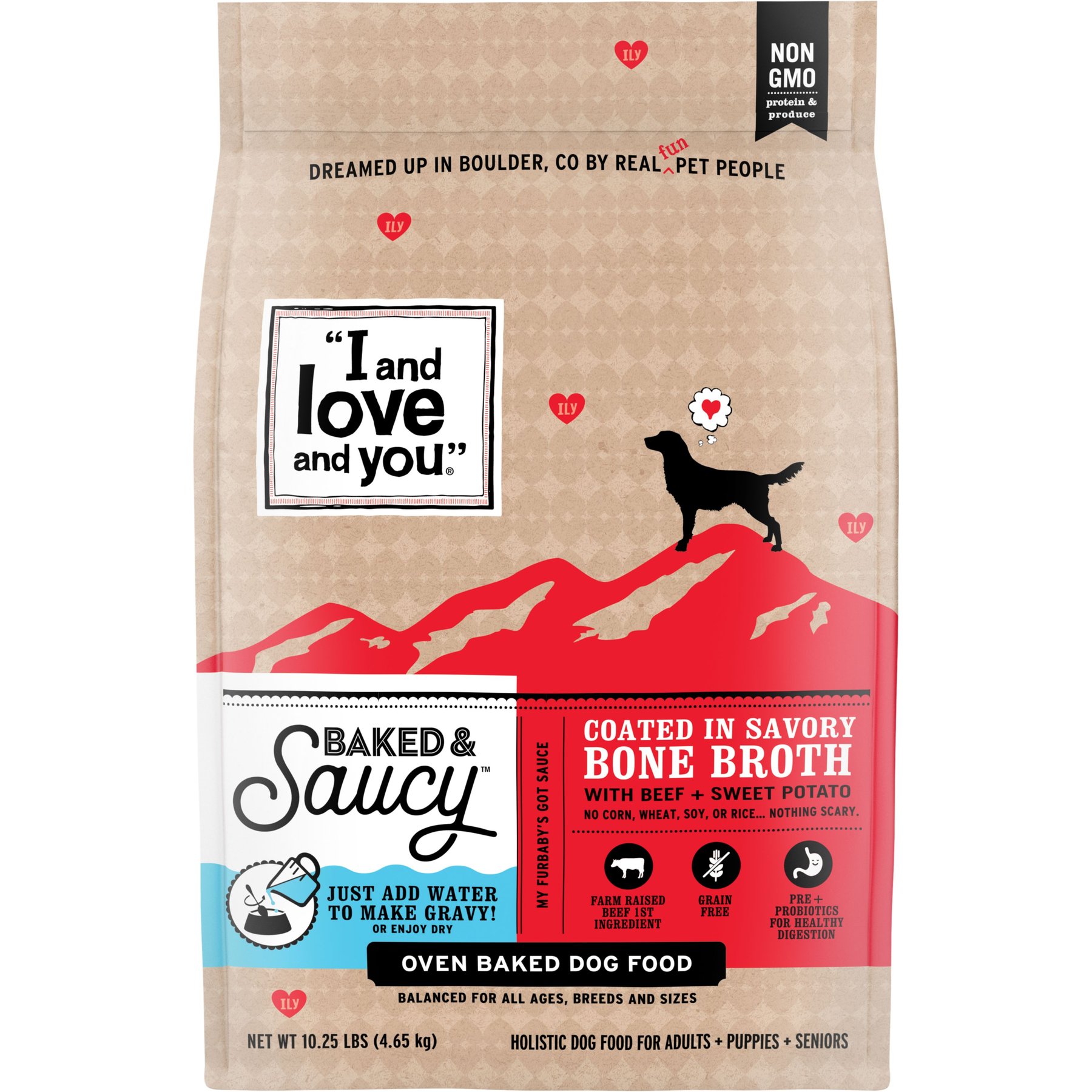 I and Love and You Baked and Saucy Beef and Sweet Potatoes Dry Dog Food