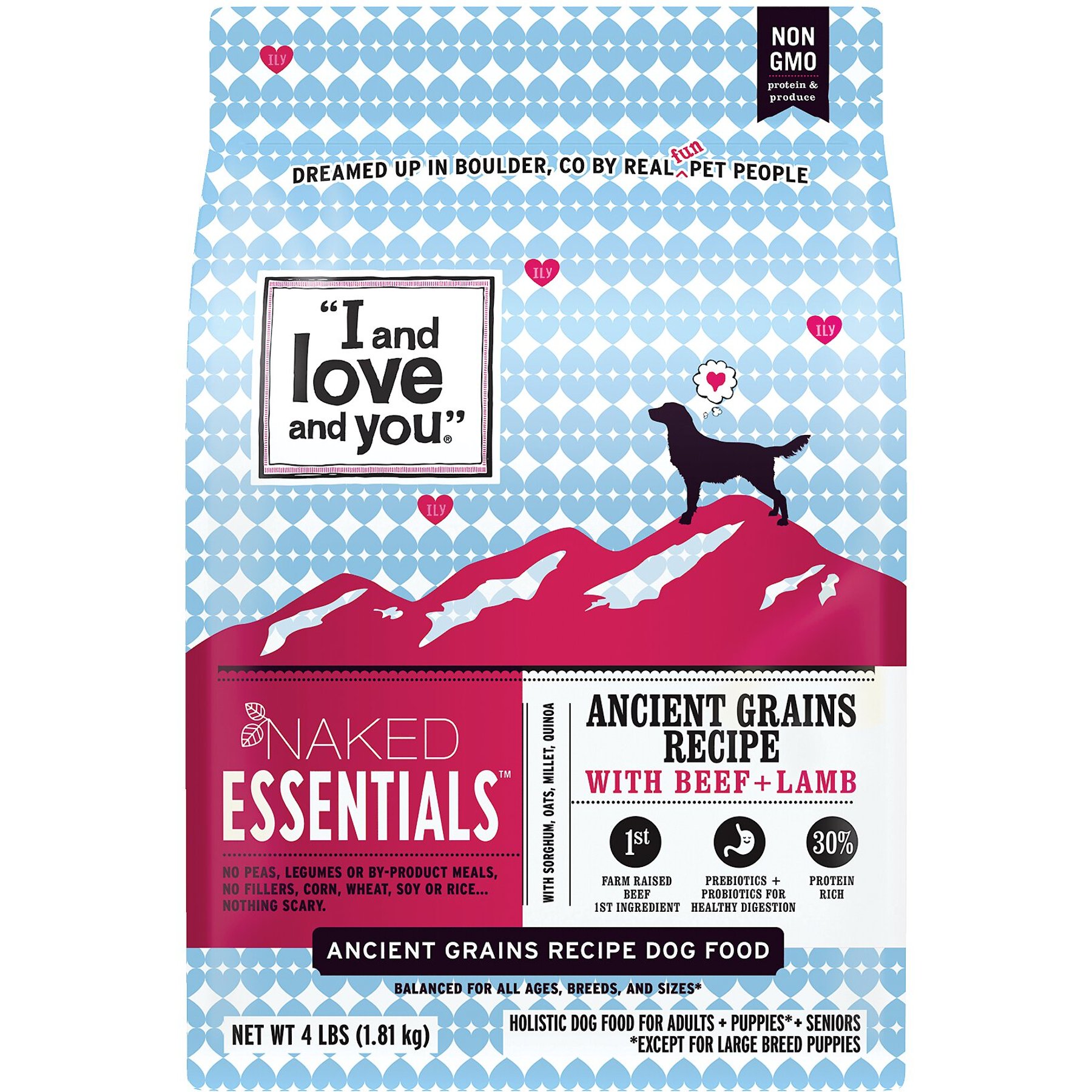 I and Love and You Naked Essentials Ancient Grain Beef and Lamb Recipe Dry Dog Food