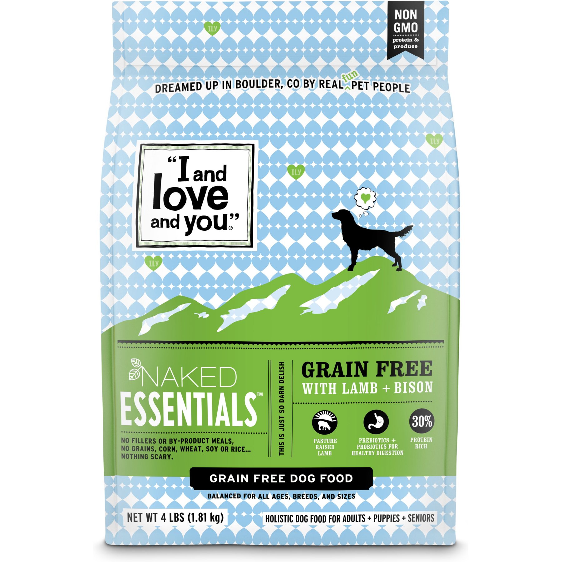 I and Love and You Naked Essentials Grain-Free Lamb and Bison Recipe Dry Dog Food