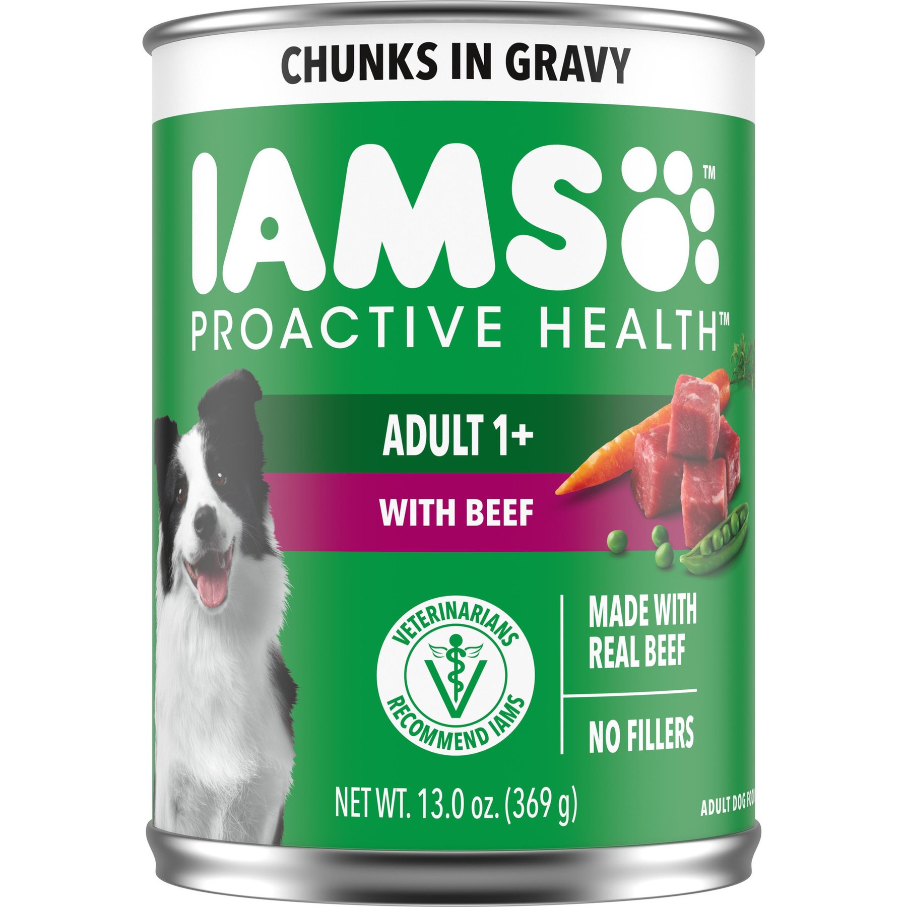 Iams Proactive Health Beef Chunks in Gravy Canned Wet Dog Food