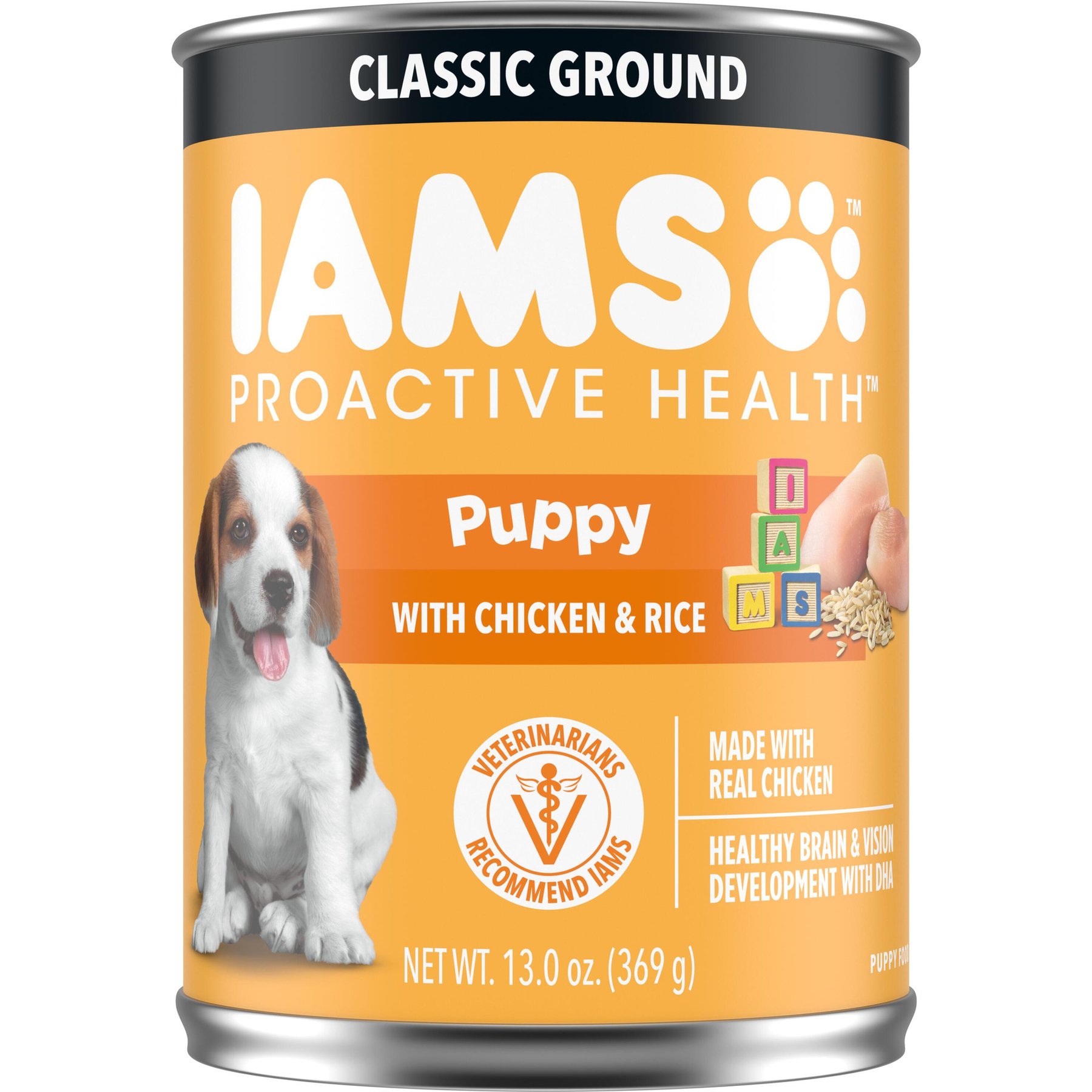 Iams ProActive Health Classic Ground with Chicken & Rice Puppy Canned Wet Dog Food