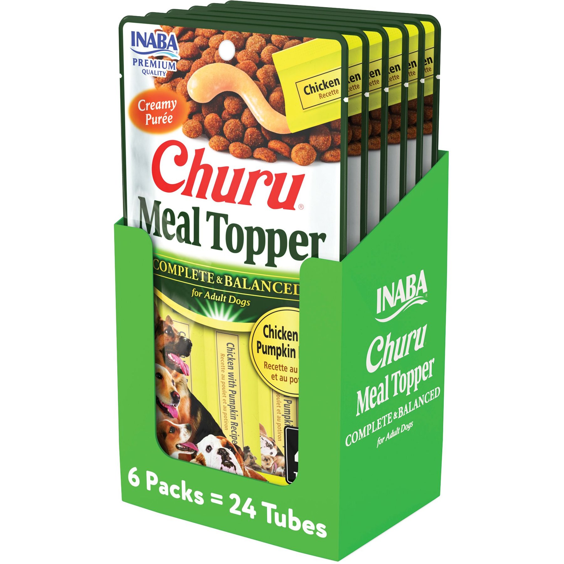 Inaba Churu Chicken with Pumpkin Recipe Dog Food Topper, 24 count