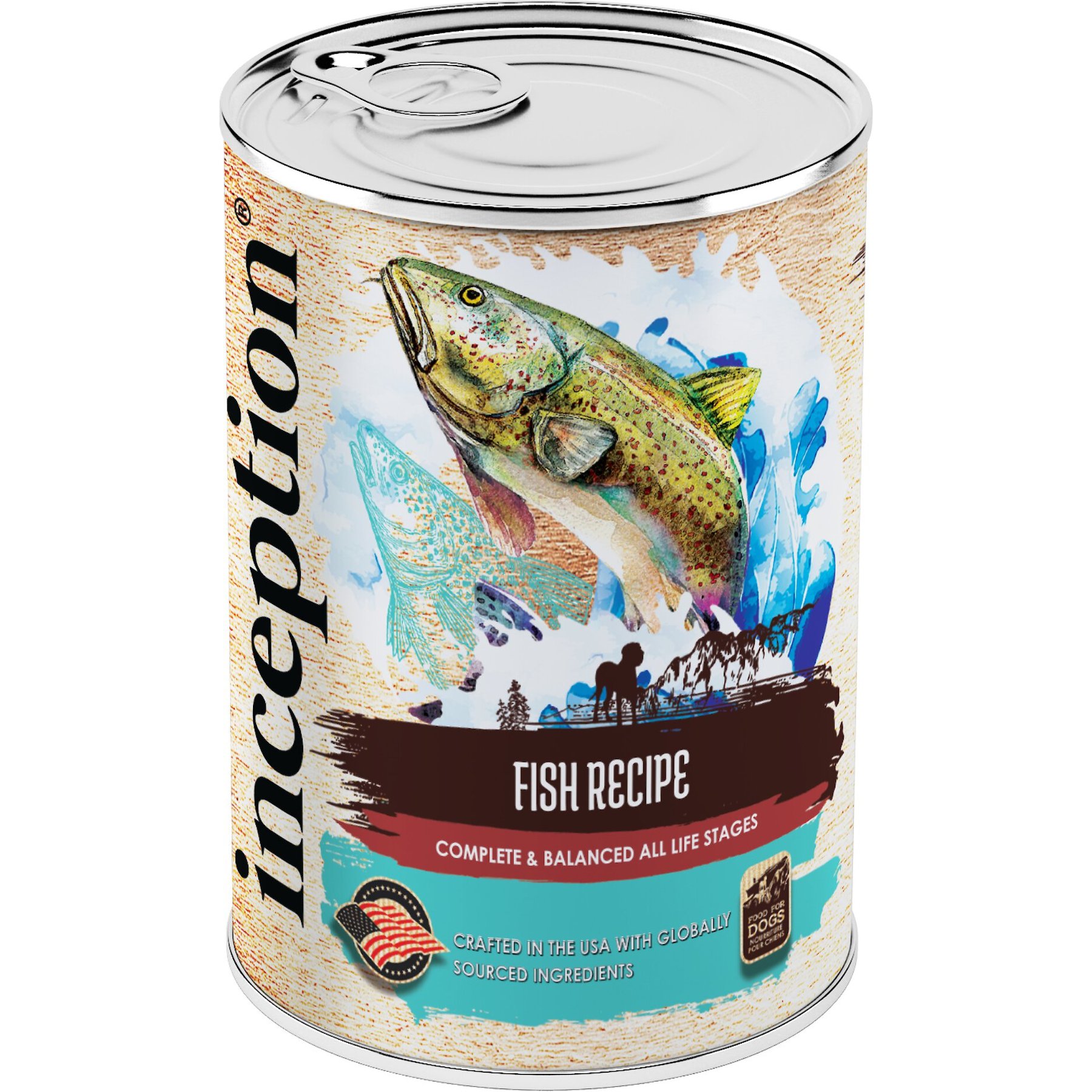 Inception Fish Recipe Canned Dog Food, 13-oz, case of 12