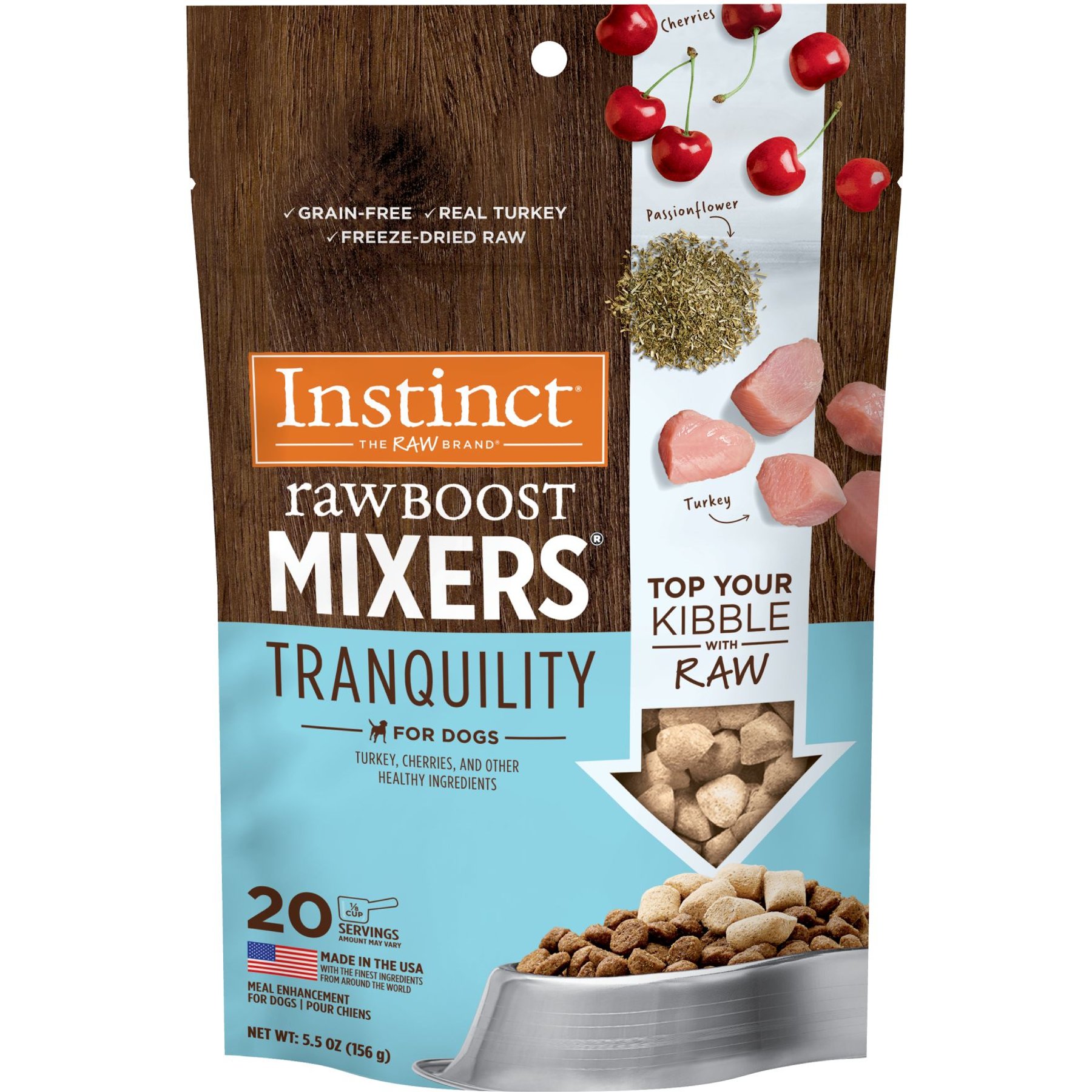 Instinct Freeze-Dried Raw Boost Mixers Grain-Free Tranquility Dog Food Topper