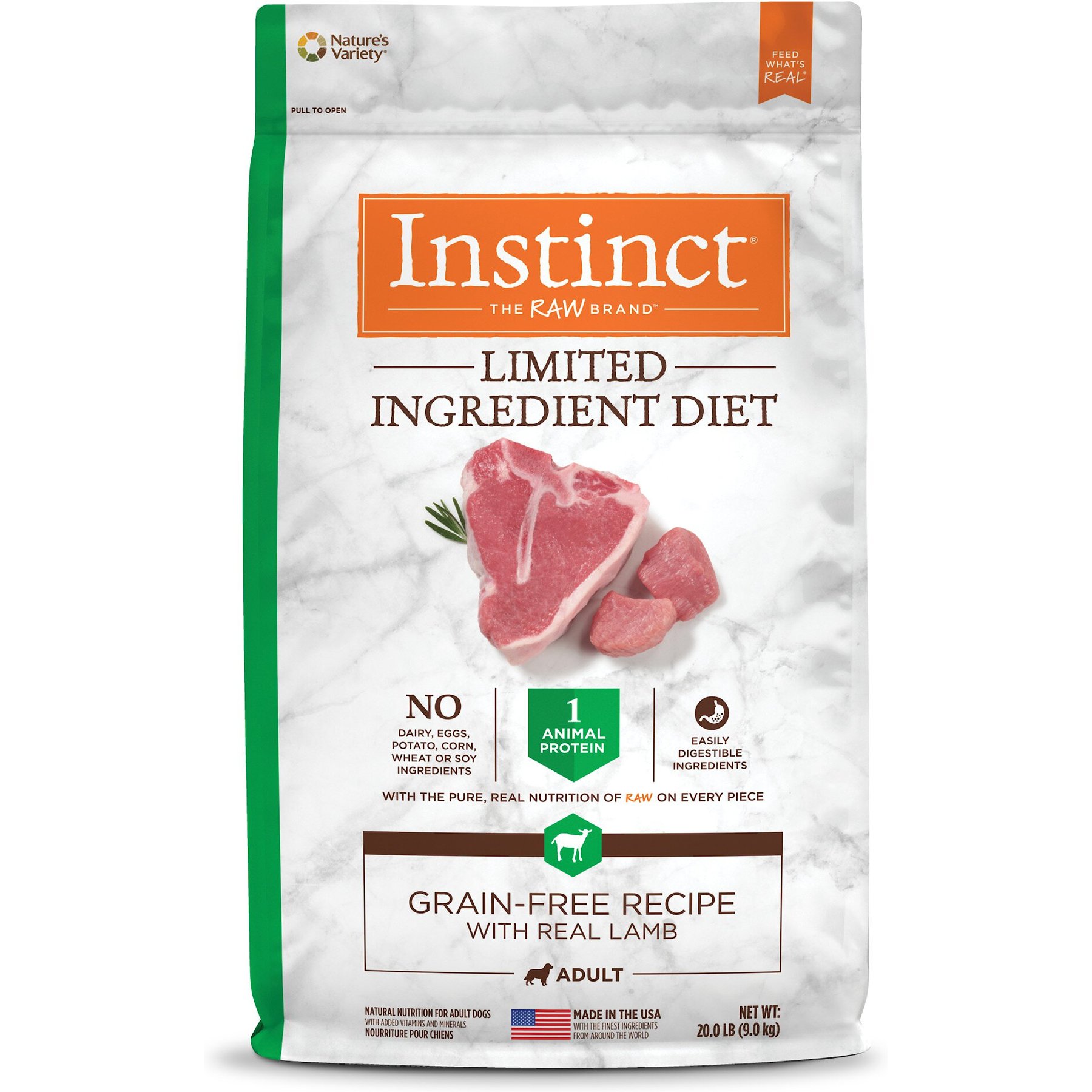 Instinct Limited Ingredient Diet Adult Grain-Free Real Lamb Recipe Dry Dog Food