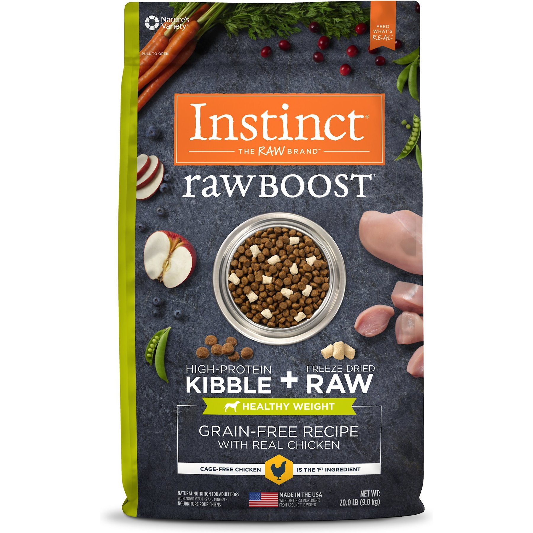 Instinct Raw Boost Adult Grain-Free Healthy Weight Recipe Dry Dog Food