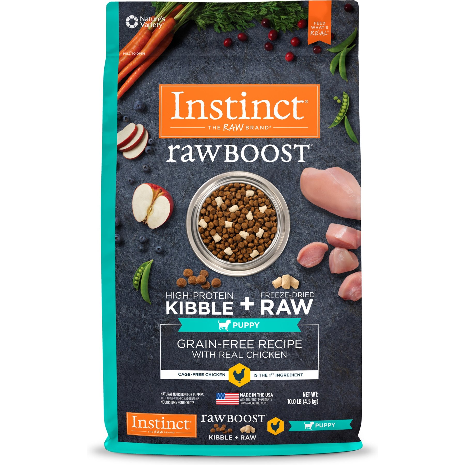Instinct Raw Boost Puppy Grain-Free Real Chicken Recipe Dry Dog Food