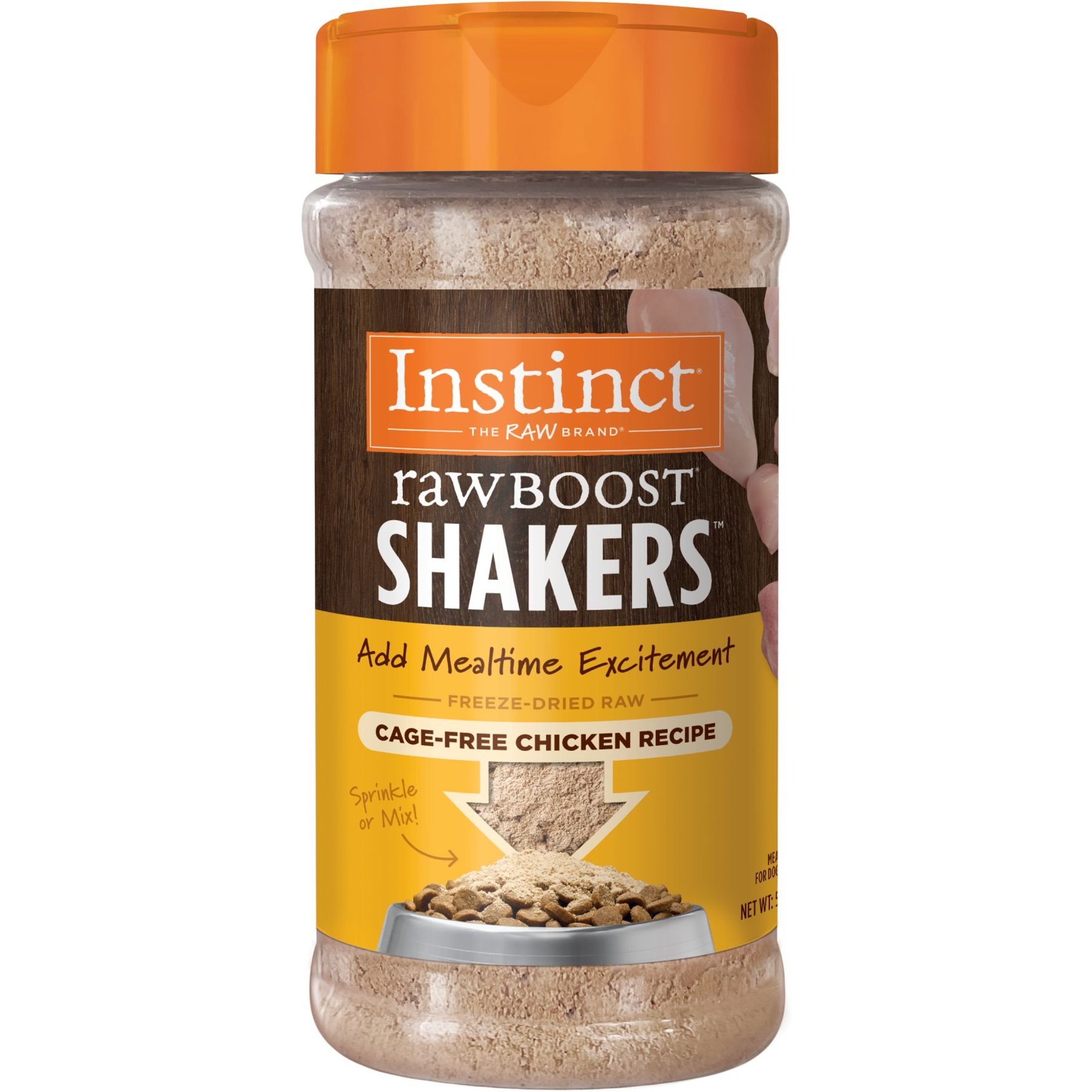 Instinct Raw Boost Shakers Cage-Free Chicken Recipe High-Protein Grain-Free Freeze-Dried Dog Food Topper