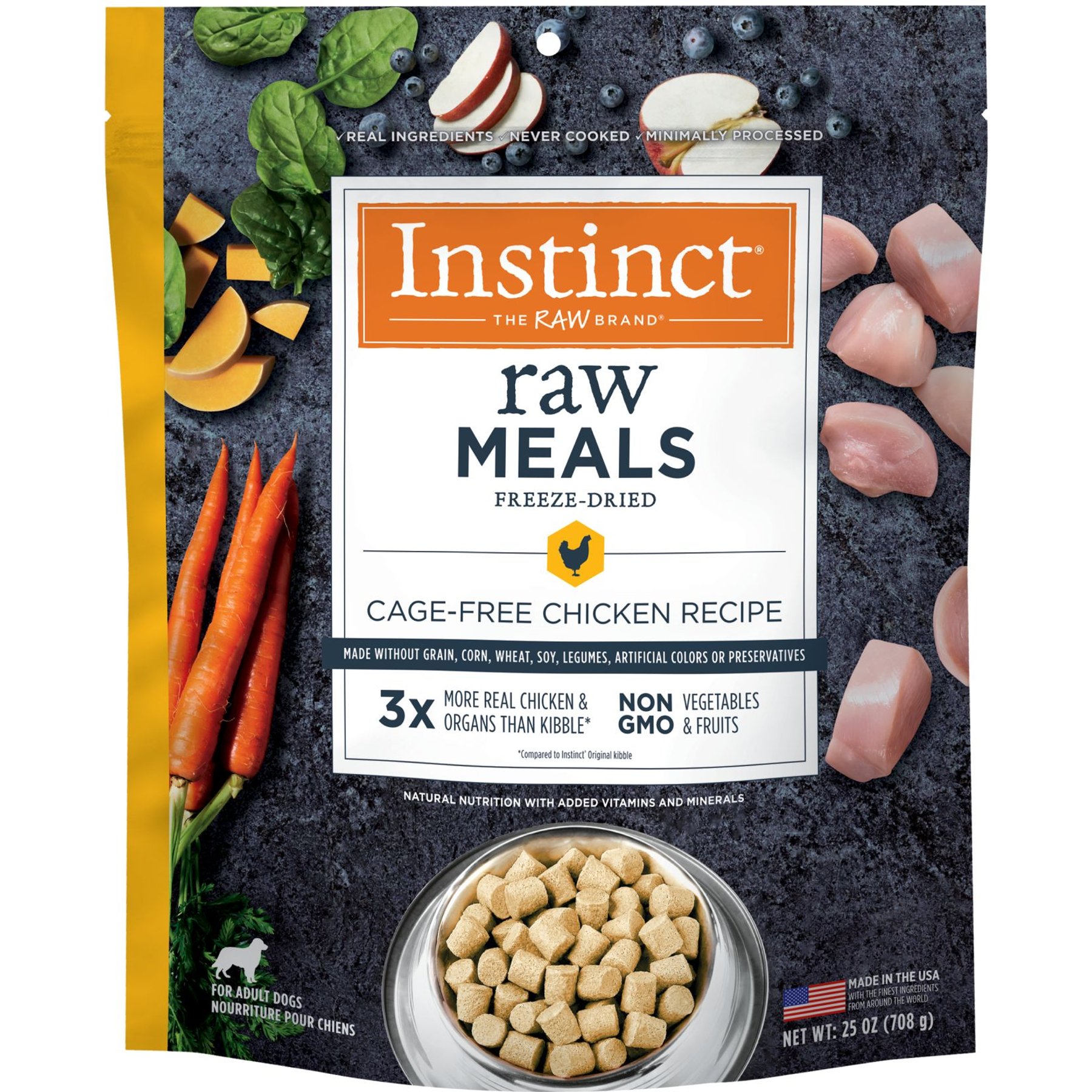 Instinct Raw Meals Cage-Free Chicken Recipe Grain-Free Adult Freeze-Dried Dog Food