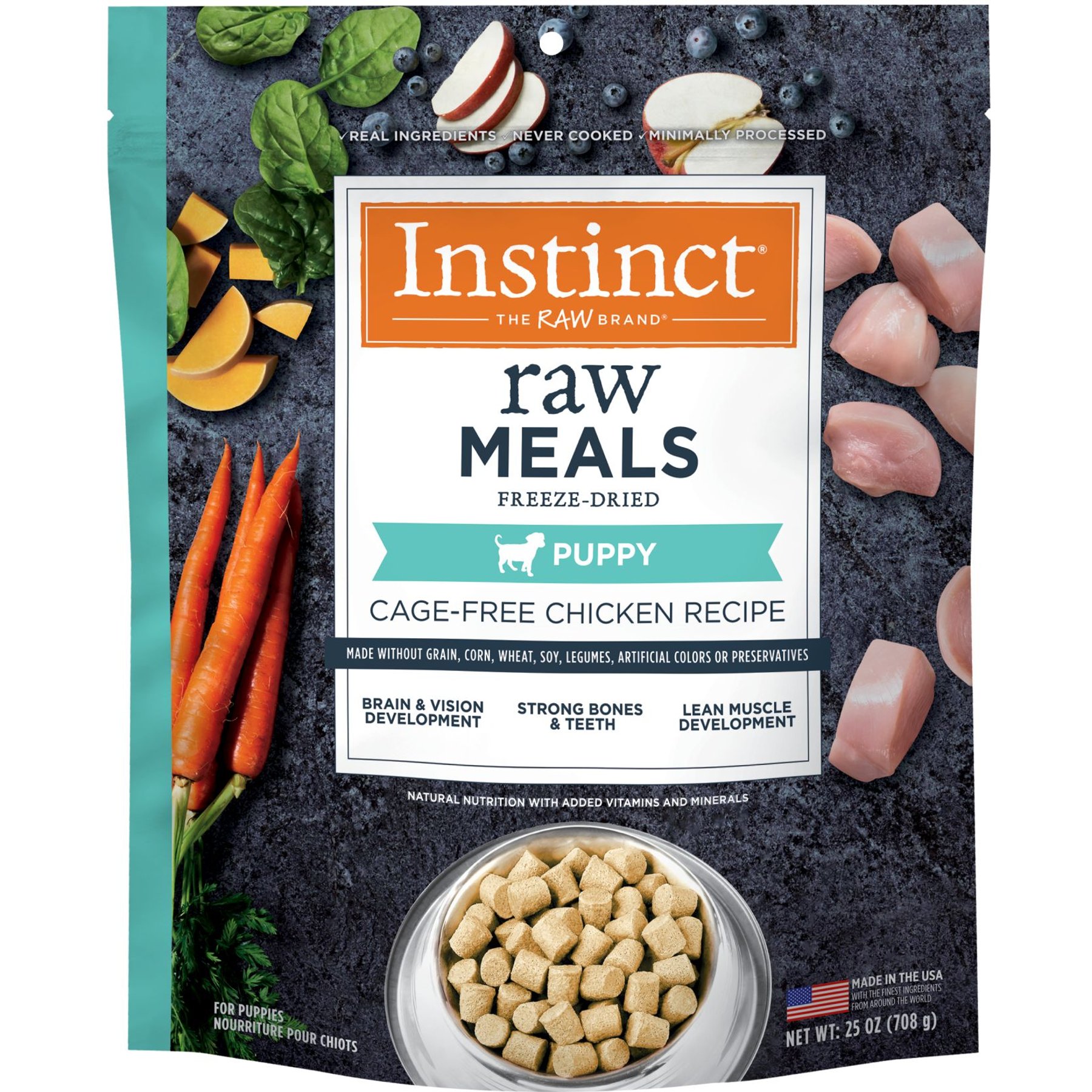 Instinct Raw Meals Cage-Free Chicken Recipe Grain-Free Puppy Freeze-Dried Dog Food