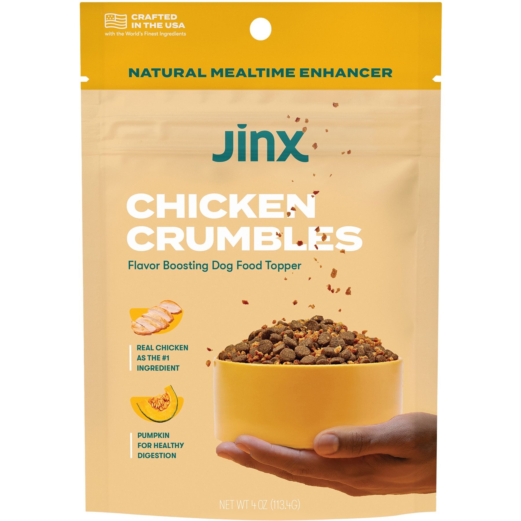 Jinx Chicken Crumbles High-Protein Dry Dog Food Topper