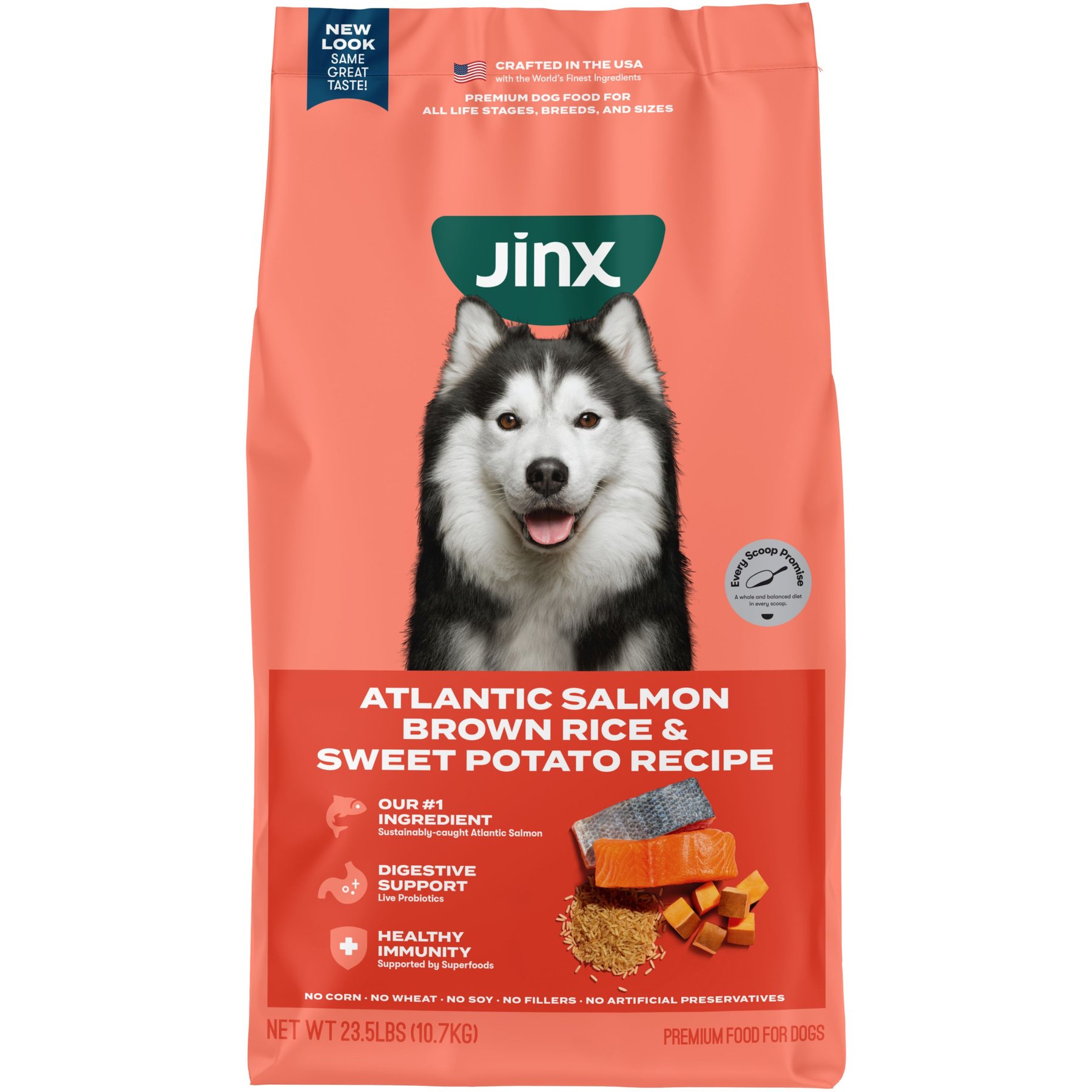 Jinx Salmon, Brown Rice & Sweet Potato ALS Kibble Dog Dry Food