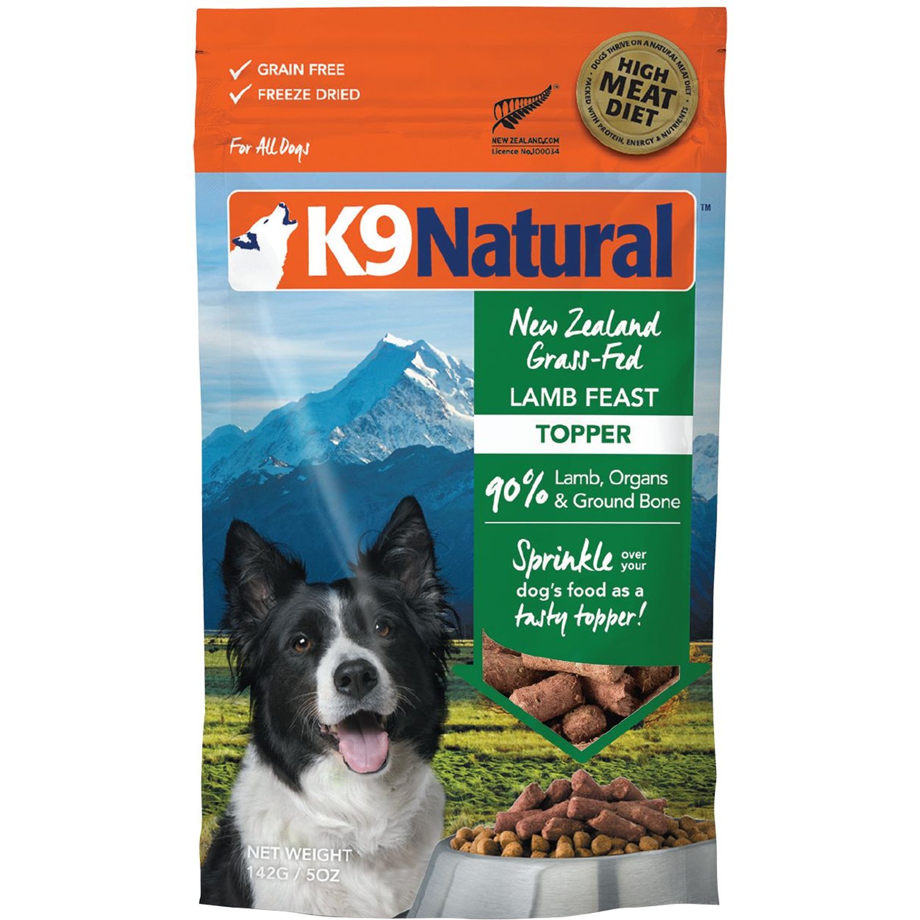 K9 Natural Lamb Feast Freeze-Dried Dog Food Topper
