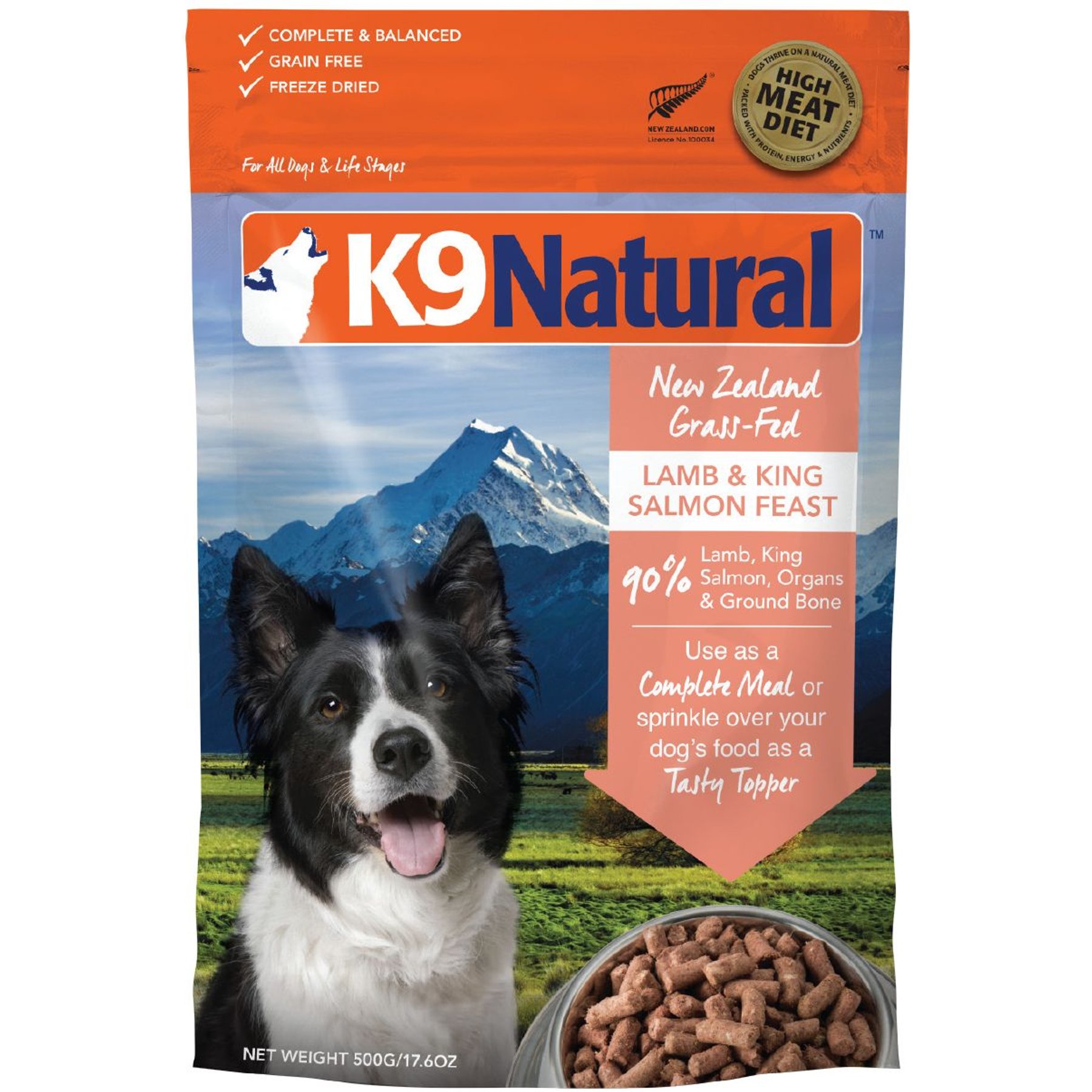 K9 Natural Lamb & King Salmon Grain-Free Freeze-Dried Dog Food