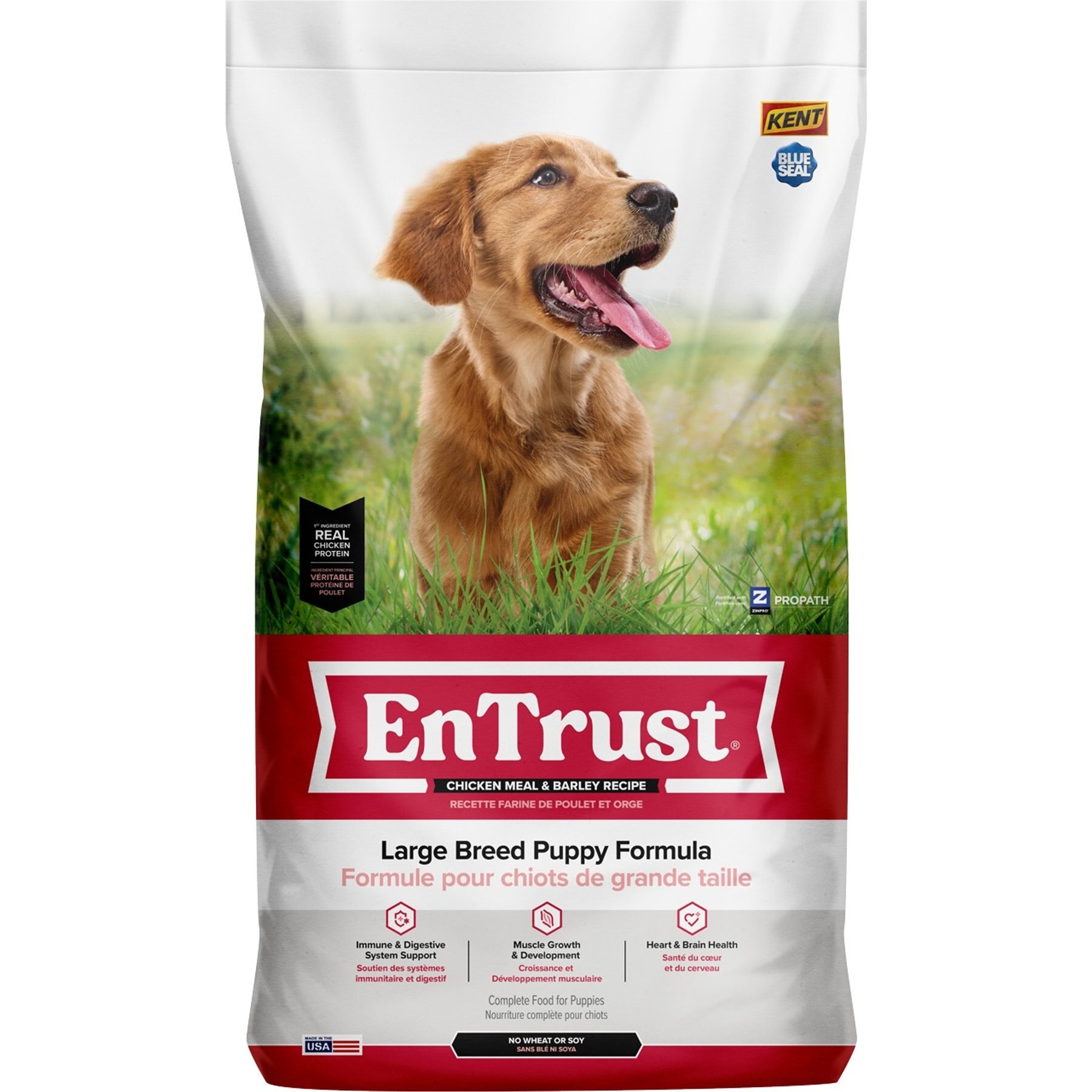 Kent / Blue Seal EnTrust Large Breed Puppy Chicken Meal & Barley Recipe Dry Dog Food