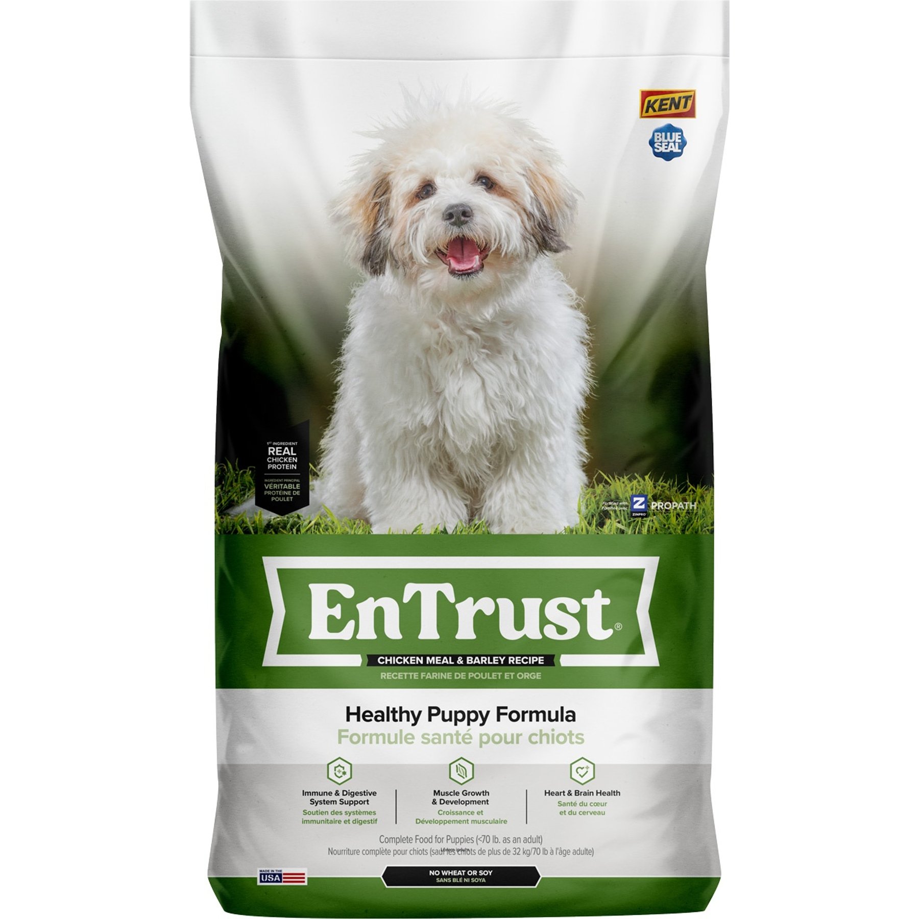 Kent / Blue Seal EnTrust Puppy Chicken Meal & Barley Recipe Dry Dog Food