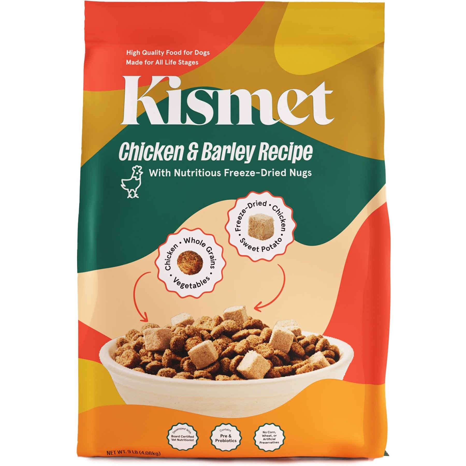Kismet Chicken & Barley Recipe with Freeze-Dried Nugs Dry Dog Food