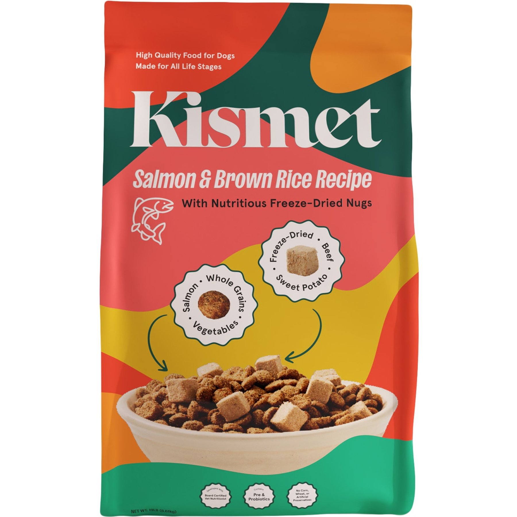 Kismet Salmon & Brown Rice Recipe with Freeze-Dried Nugs Dry Dog Food