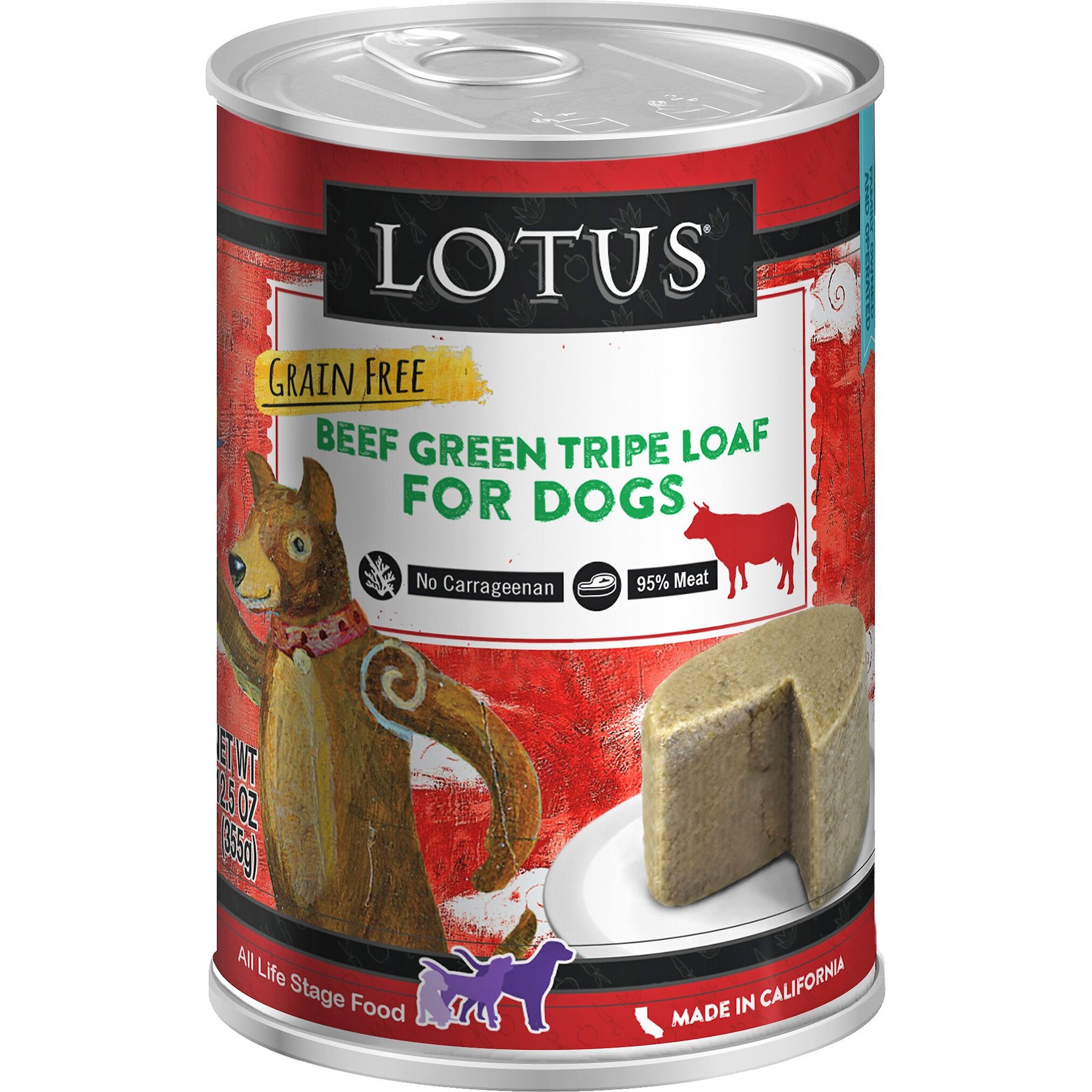 Lotus Grain-Free Green Tripe Loaf Canned Dog Food
