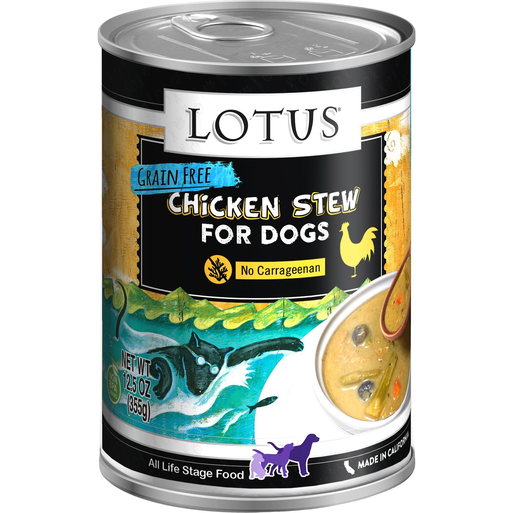 Lotus Wholesome Chicken & Asparagus Stew Grain-Free Canned Dog Food