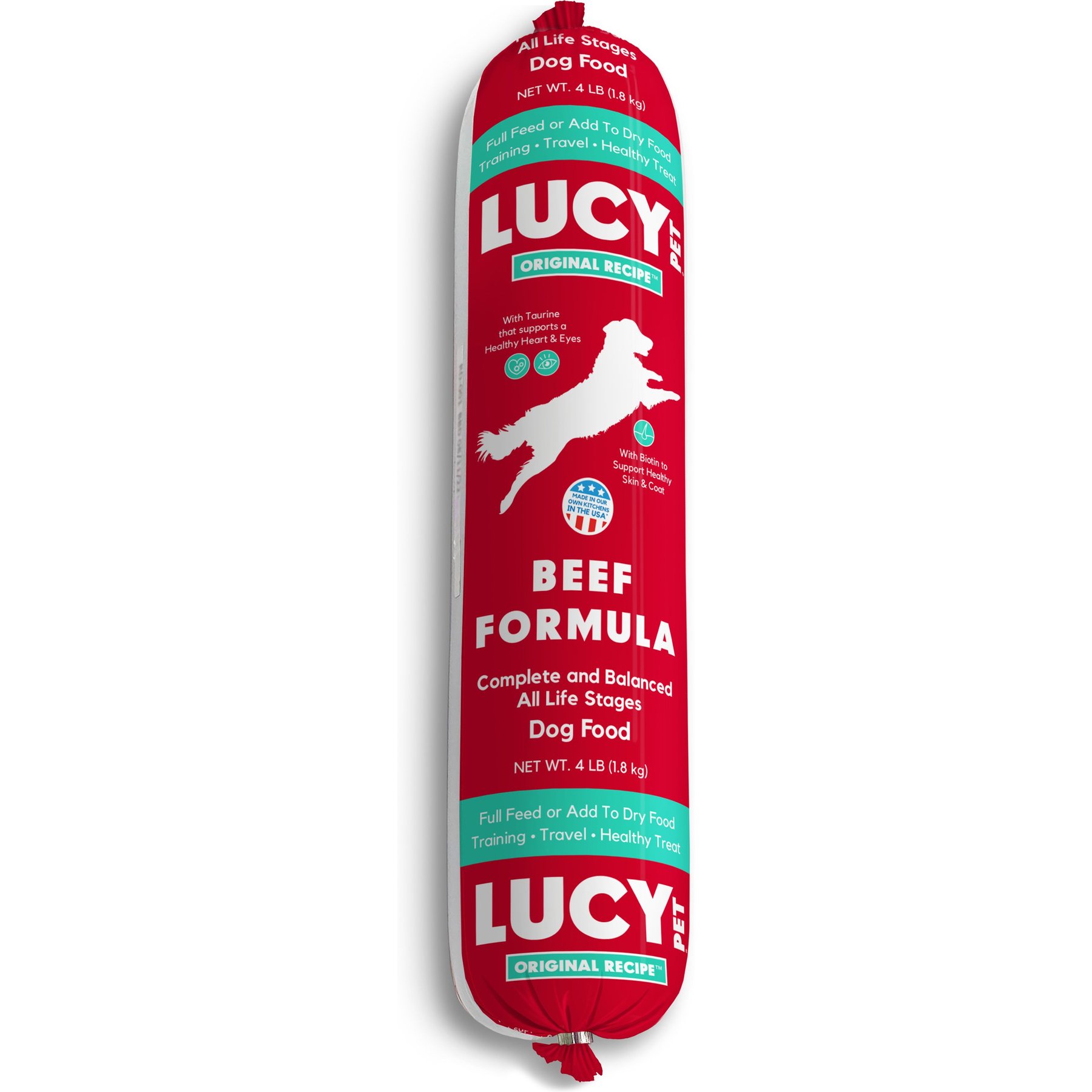 Lucy Pet Products Beef Formula Dog Food Roll