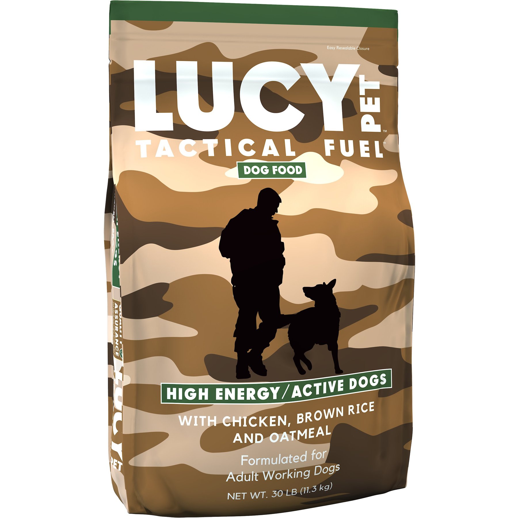 Lucy Pet Products Tactical Fuel Chicken, Brown Rice & Oatmeal Adult Dry Dog Food