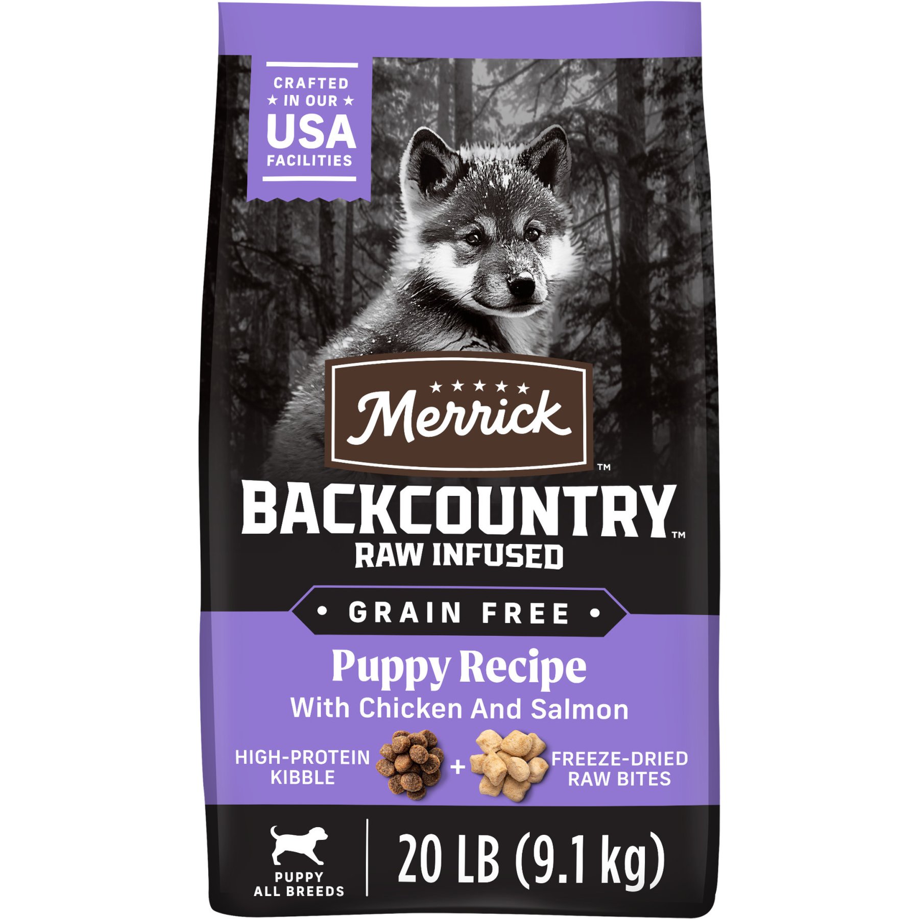 Merrick Backcountry Raw Infused Grain-Free Puppy Recipe Freeze-Dried Dog Food