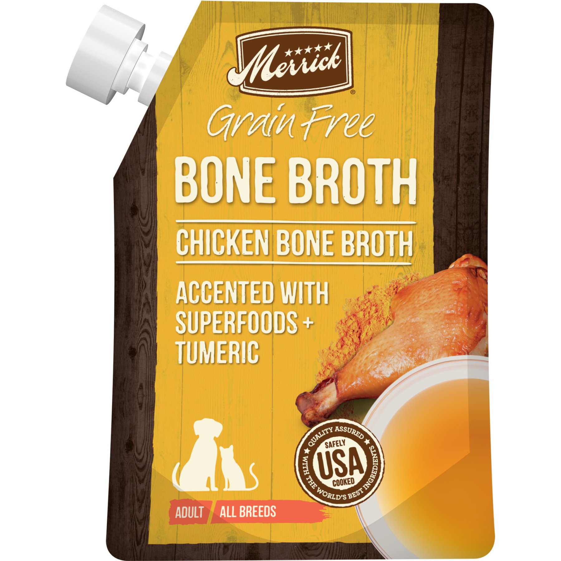 Merrick Chicken Bone Broth Grain-Free Wet Dog Food Topper