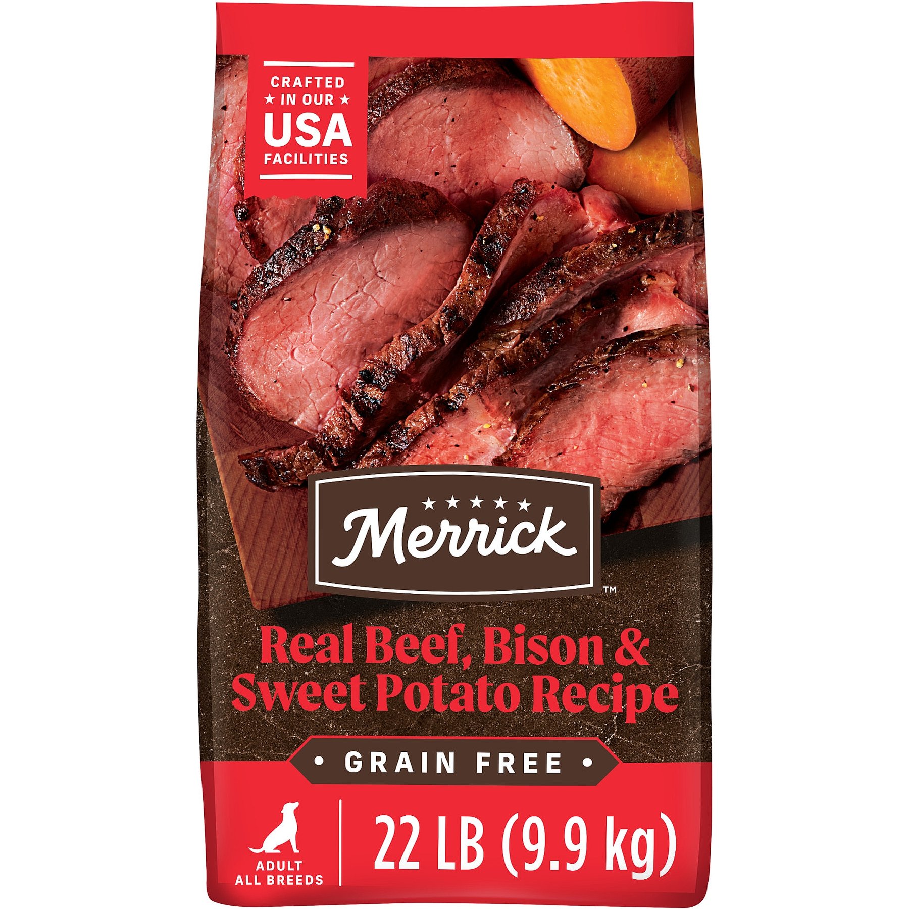 Merrick Grain-Free Dry Dog Food Real Bison, Beef & Sweet Potato Recipe