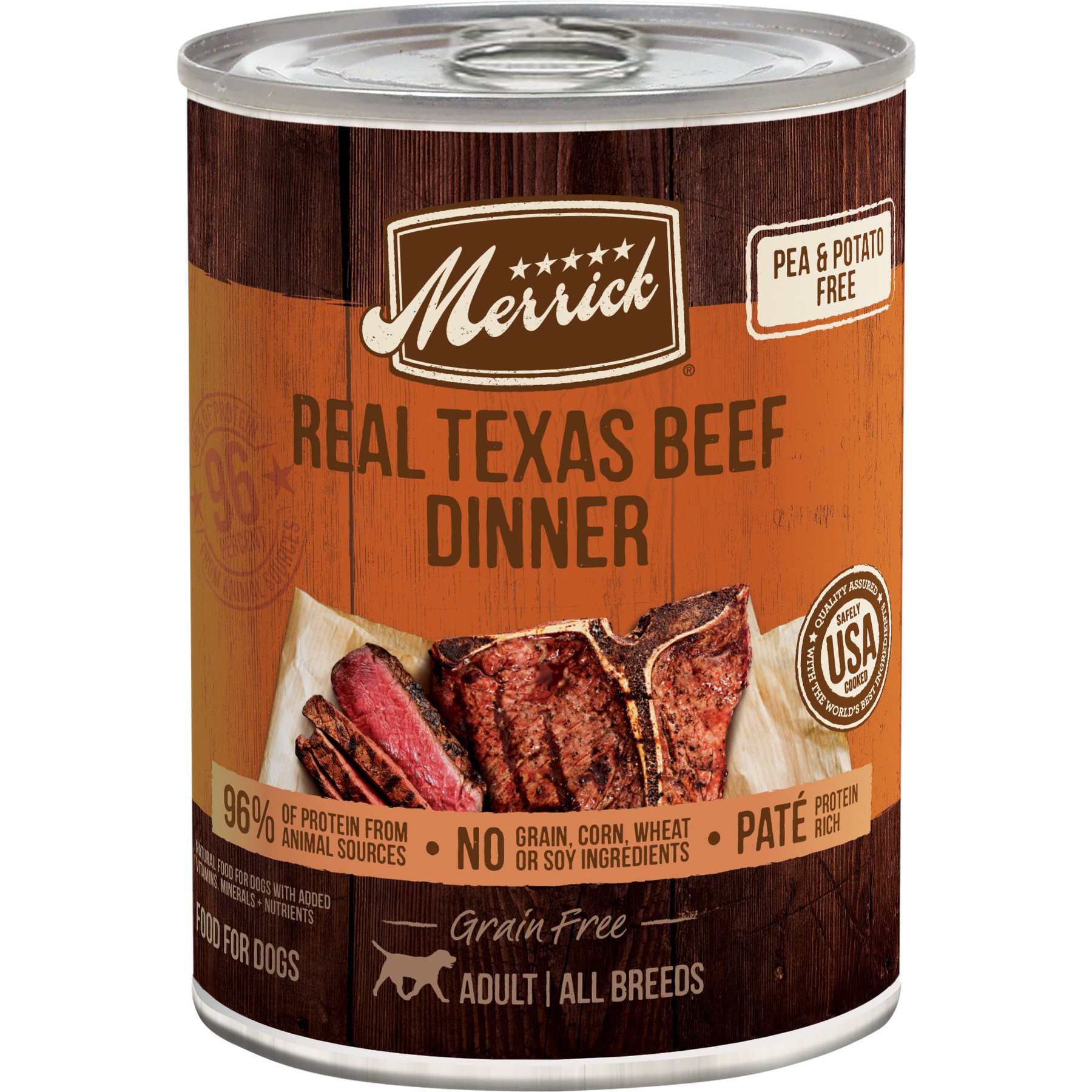Merrick Grain-Free Real Texas Beef Dinner Canned Dog Food
