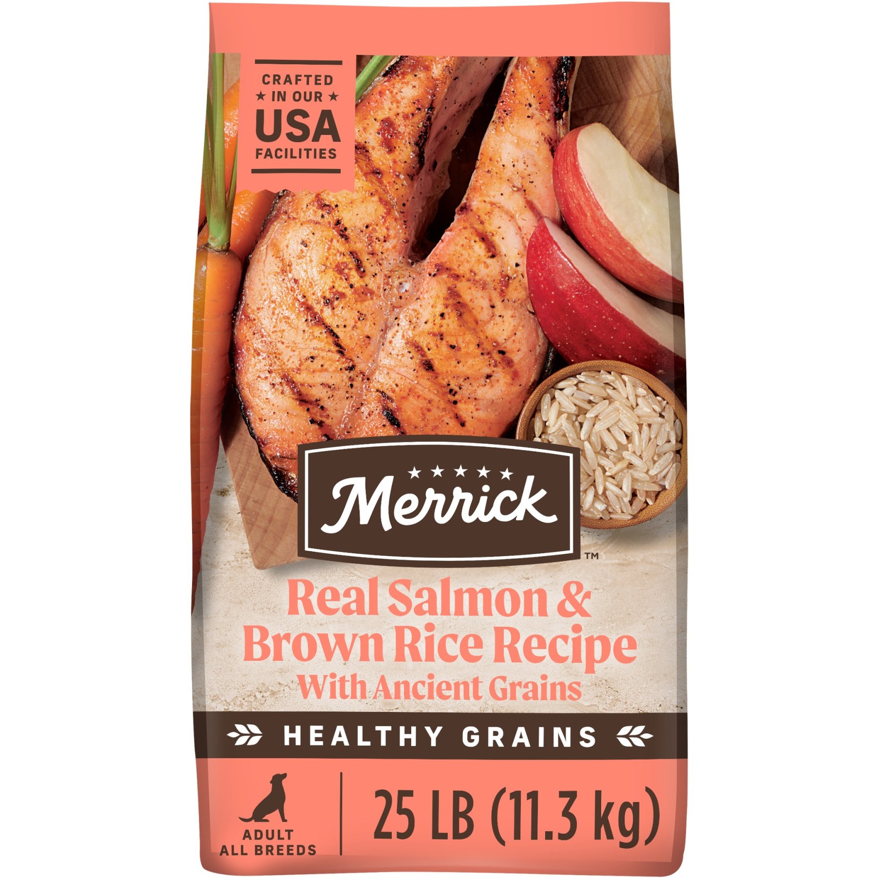 Merrick Healthy Grains Real Salmon & Brown Rice Recipe with Ancient Grains Dry Dog Food