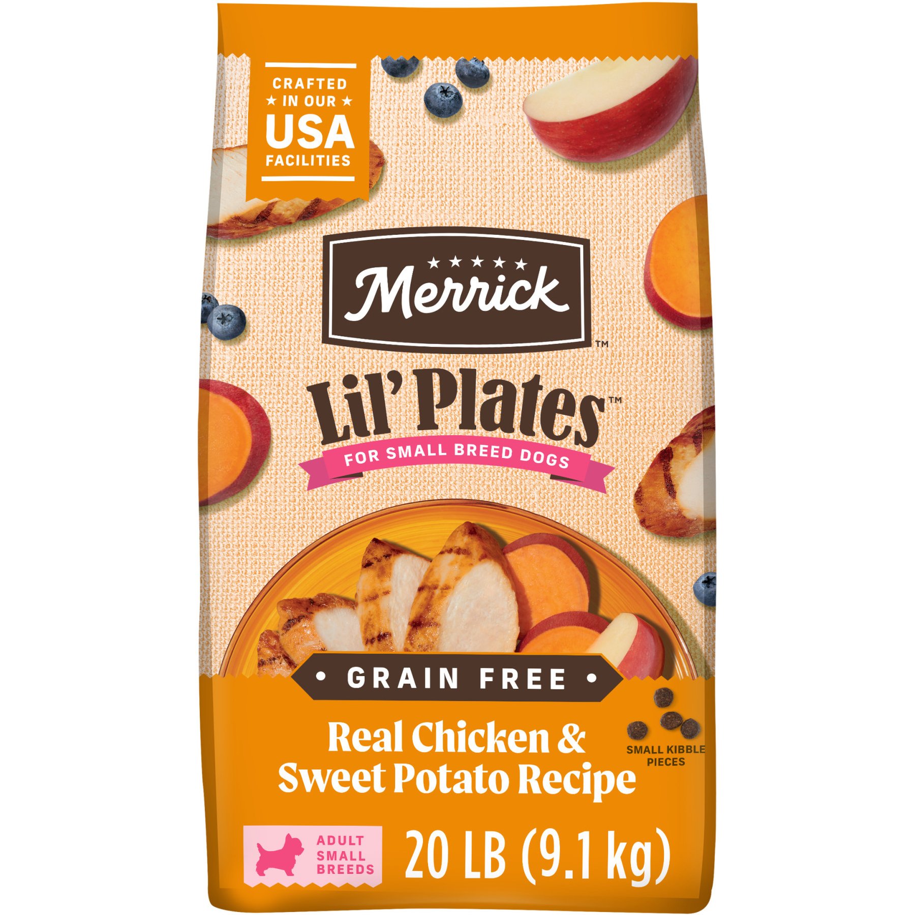 Merrick Lil' Plates Grain-Free Small Breed Dry Dog Food Real Chicken + Sweet Potato Recipe