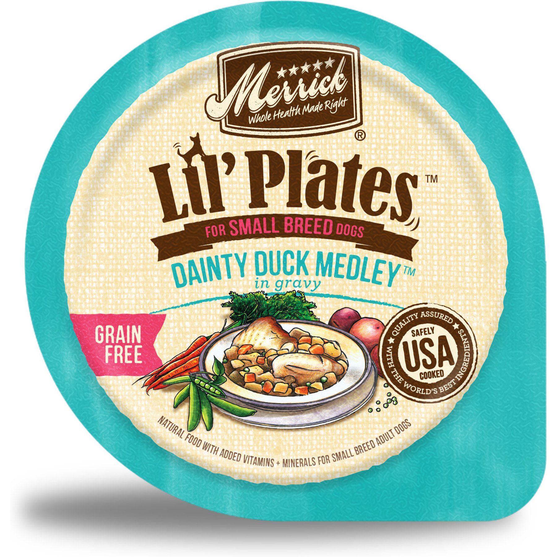 Merrick Lil' Plates Grain-Free Small Breed Wet Dog Food Dainty Duck Medley