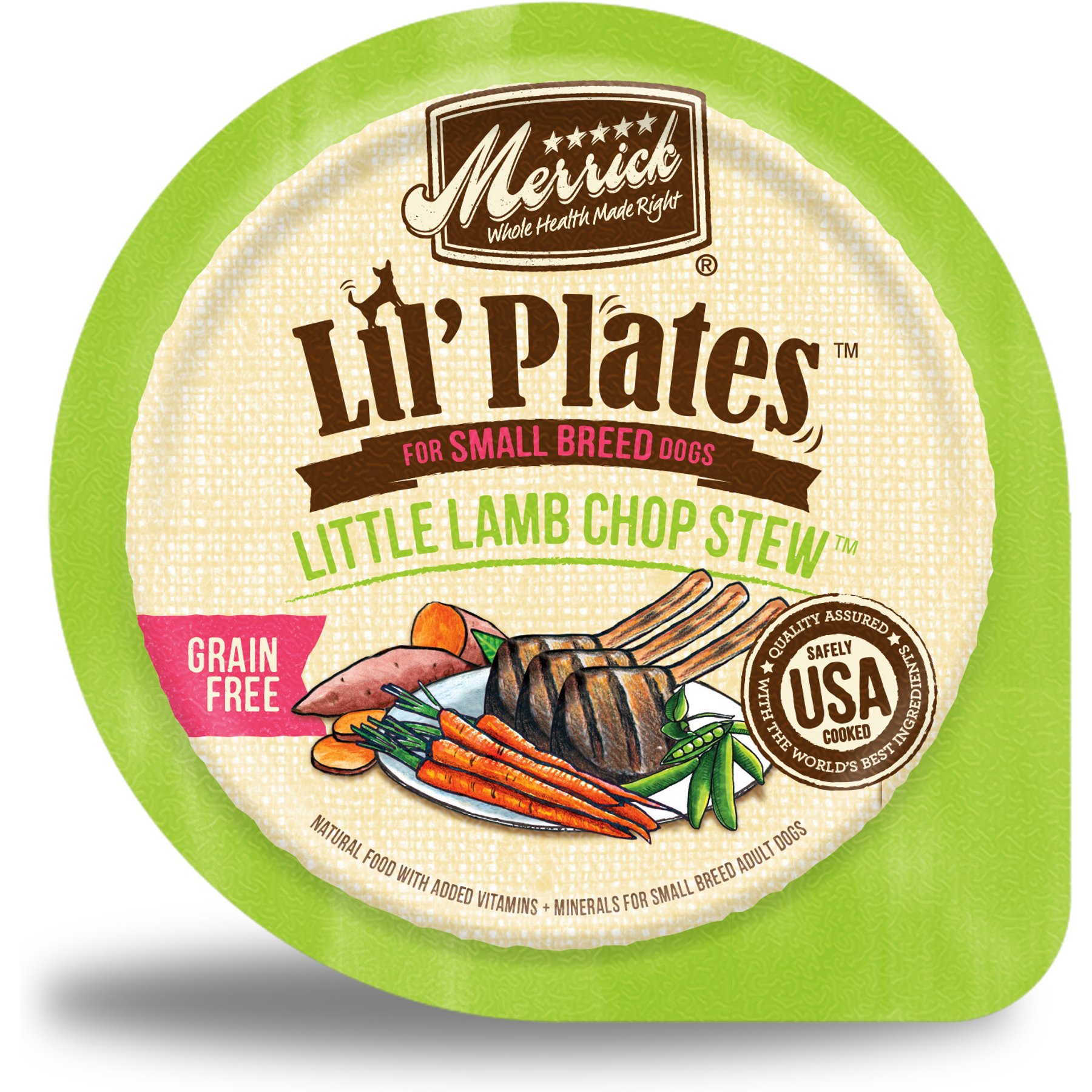 Merrick Lil' Plates Grain-Free Small Breed Wet Dog Food Little Lamb Chop Stew