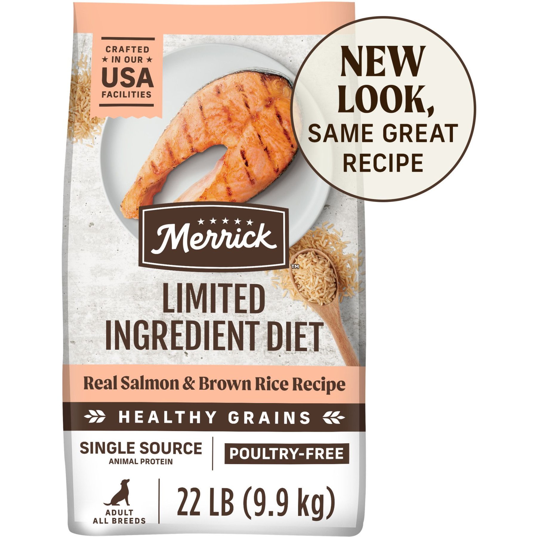 Merrick Limited Ingredient Diet Real Salmon & Brown Rice Recipe with Healthy Grains Dry Dog Food
