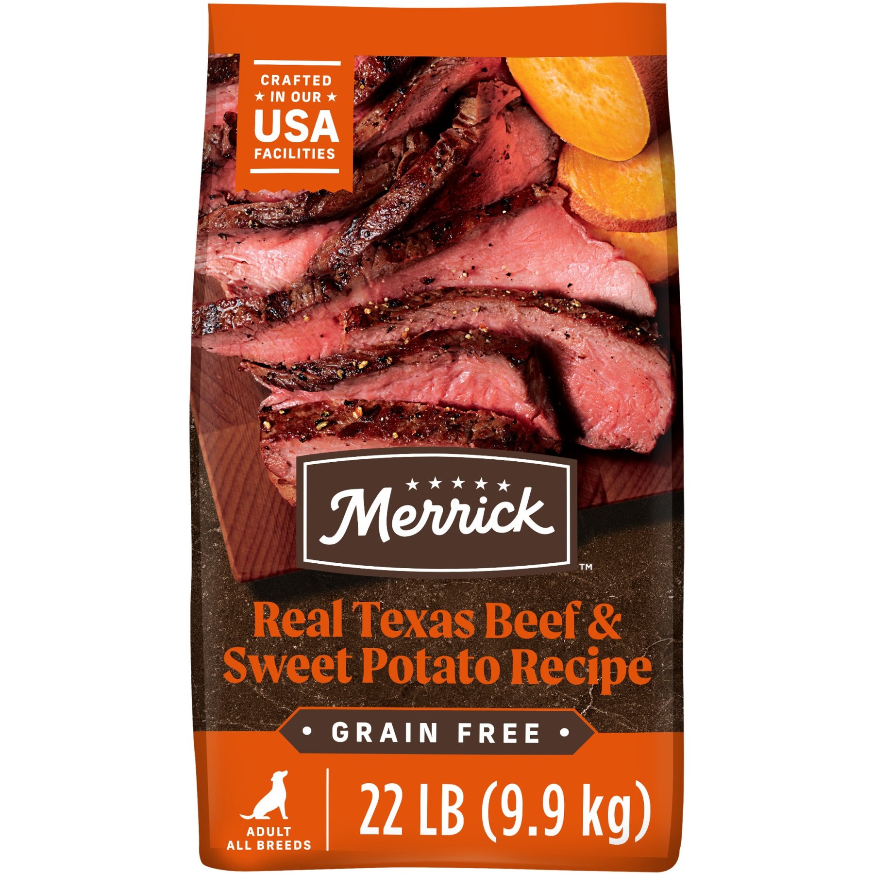 Merrick Real Texas Beef + Sweet Potato Recipe Grain-Free Chicken-Free Adult Dry Dog Food