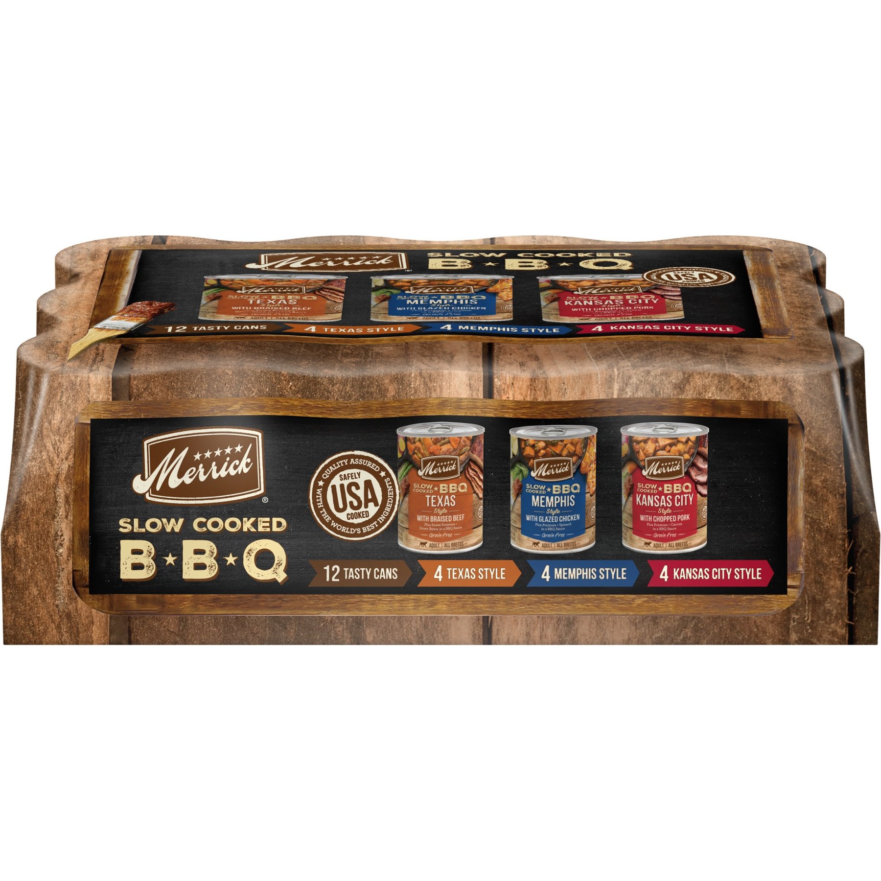 Merrick Slow Cooked BBQ Variety Pack Grain-Free Wet Dog Food