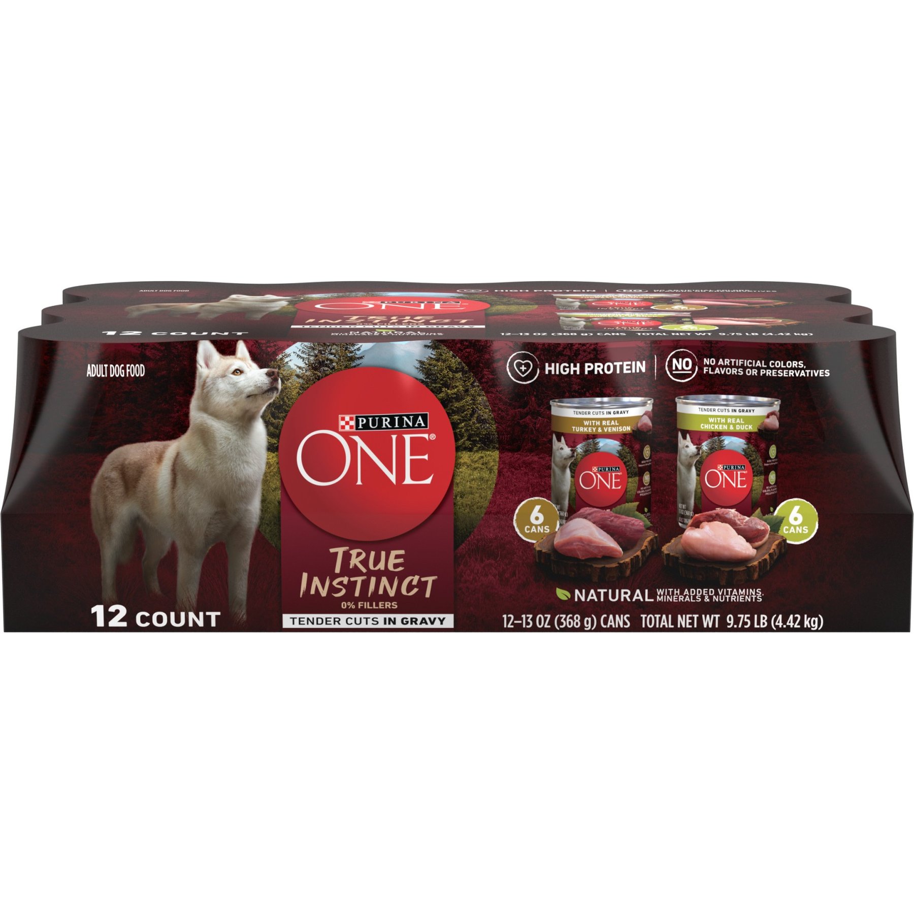 Purina ONE SmartBlend True Instinct Tender Cuts in Gravy Variety Pack Canned Dog Food