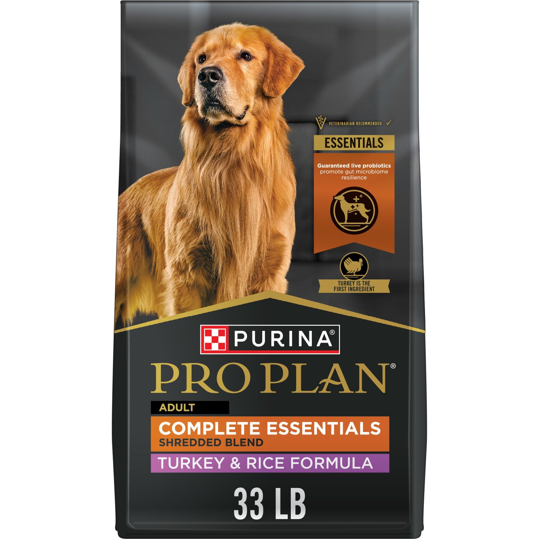 Purina Pro Plan Complete Essentials Shredded Blend Turkey & Rice Formula High Protein Dry Dog Food