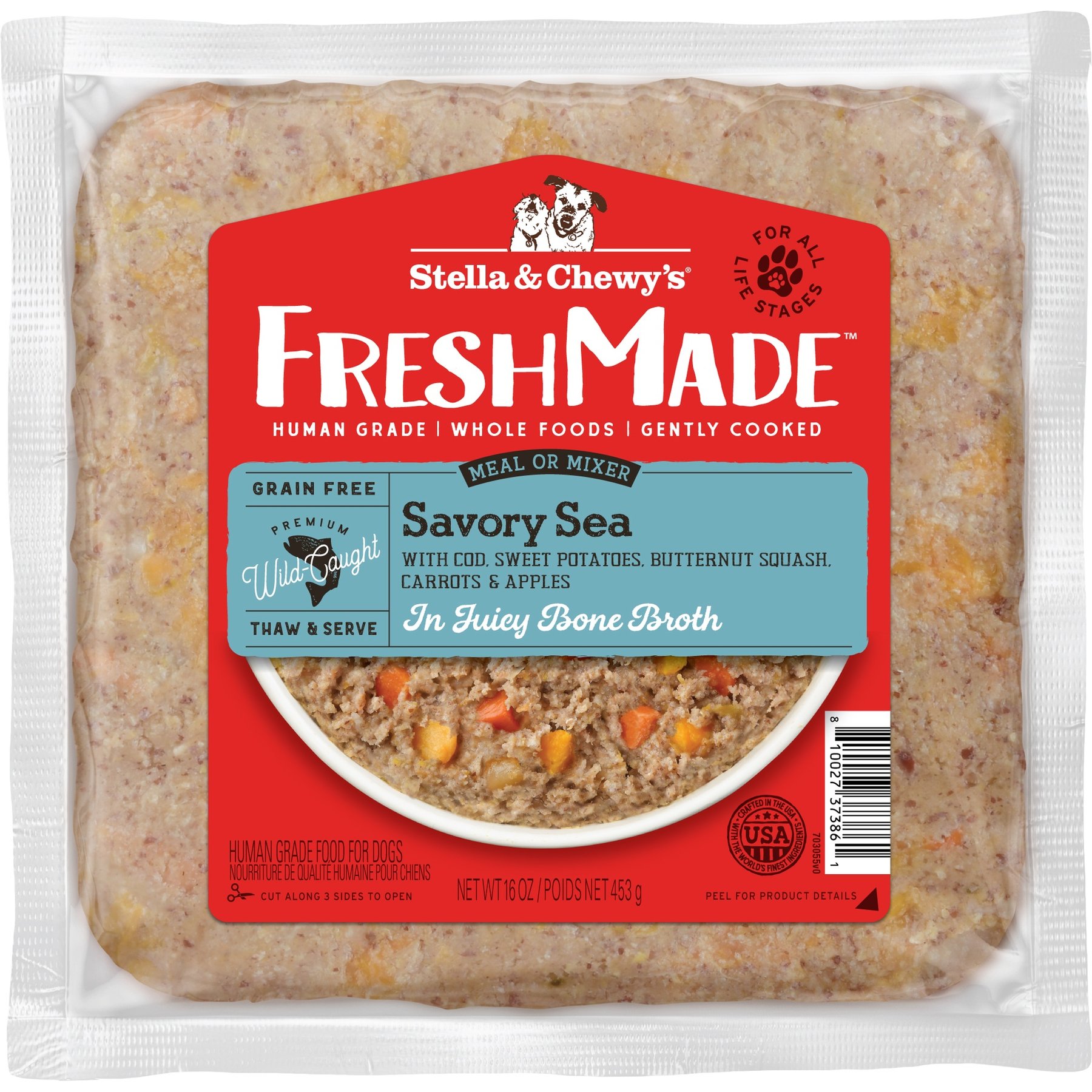 Stella & Chewy's FreshMade Frozen Fresh Grain-Free Savory Sea Dog Food