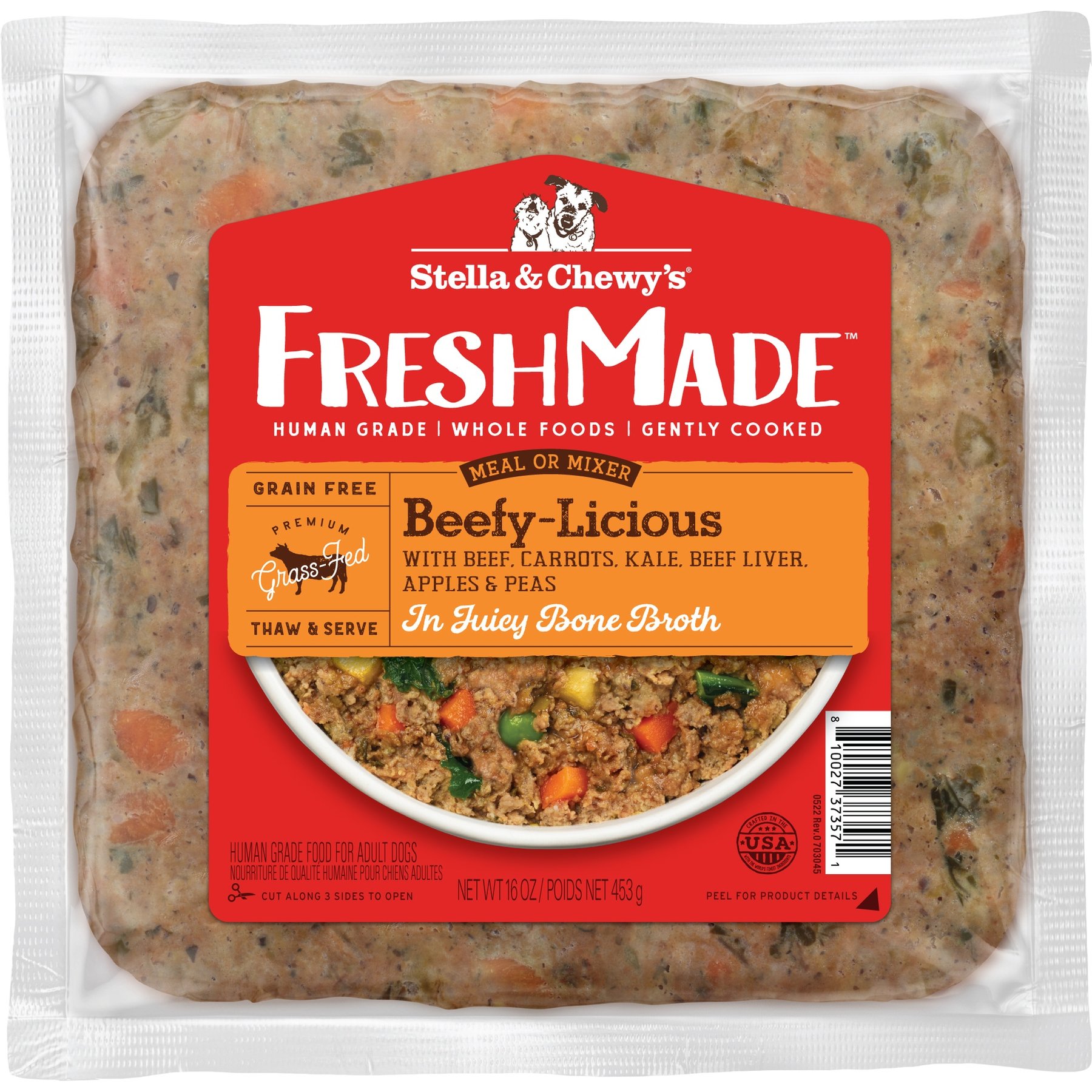 Stella & Chewy's FreshMade Frozen Fresh Grain-Free Beefy-Licious Dog Food