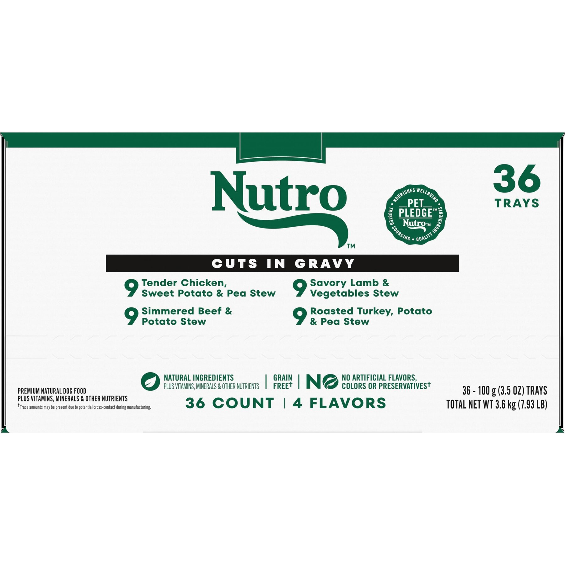 Nutro Grain-Free Beef, Chicken, Turkey & Lamb Stew Cuts in Gravy Variety Pack Adult Wet Dog Food