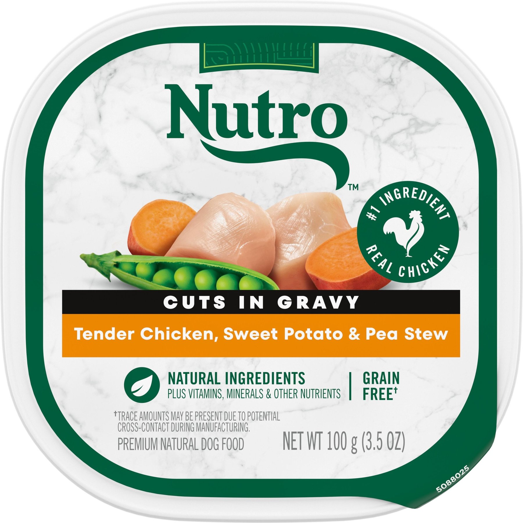 Nutro Grain-Free Tender Chicken, Sweet Potato & Pea Stew Cuts in Gravy Adult Wet Dog Food Trays